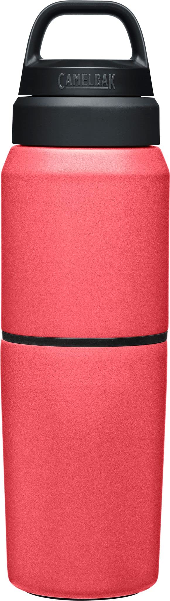 Camelbak Products MultiBev Water Bottle & Travel Cup - Vacuum Insulated Stainless Steel - Wild Strawberry - 17oz bottle & 12oz cup