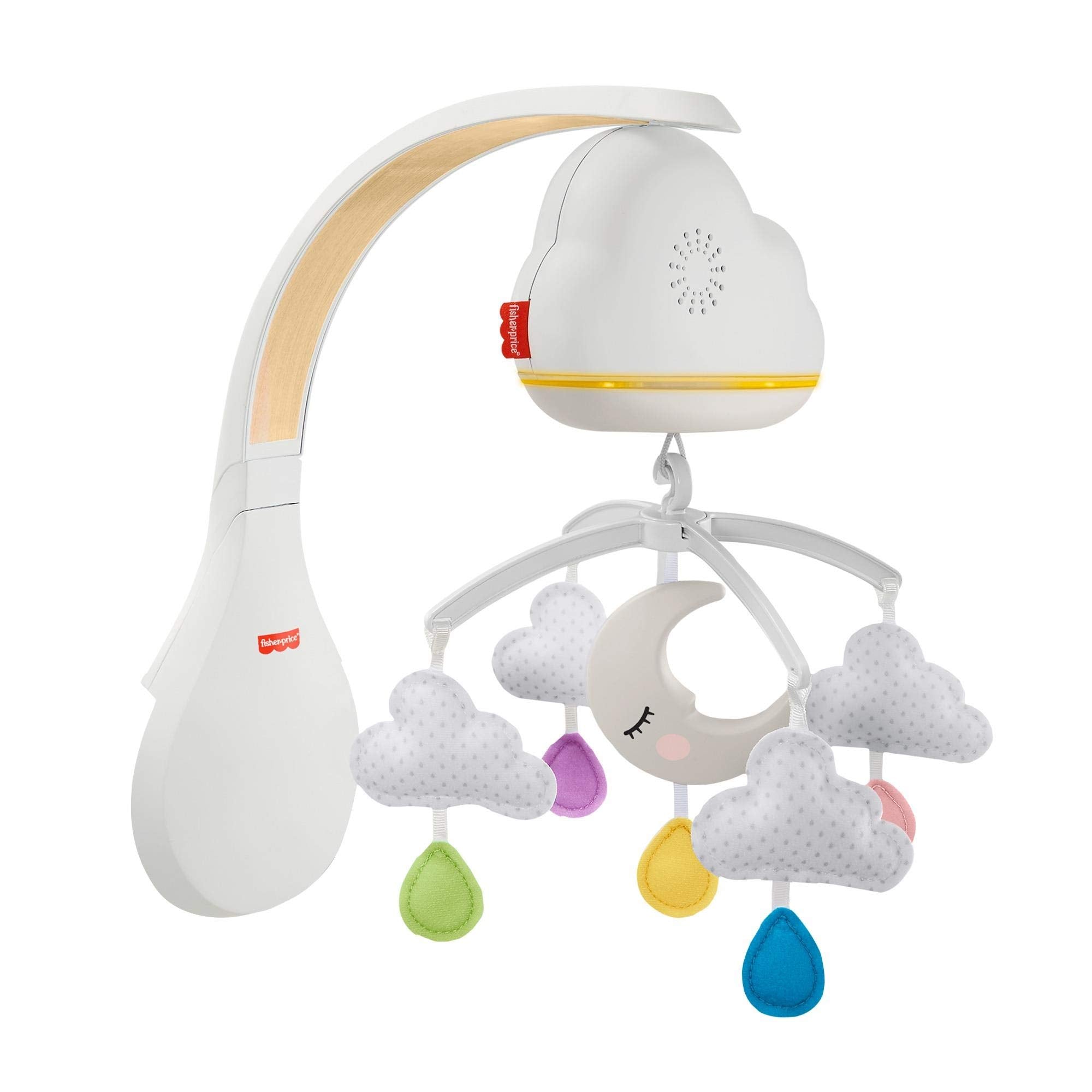 Fisher-Price Sound Machine Calming Clouds Mobile & Soother Convertible Crib to Tabletop with Music & Lights for Newborn to Toddl