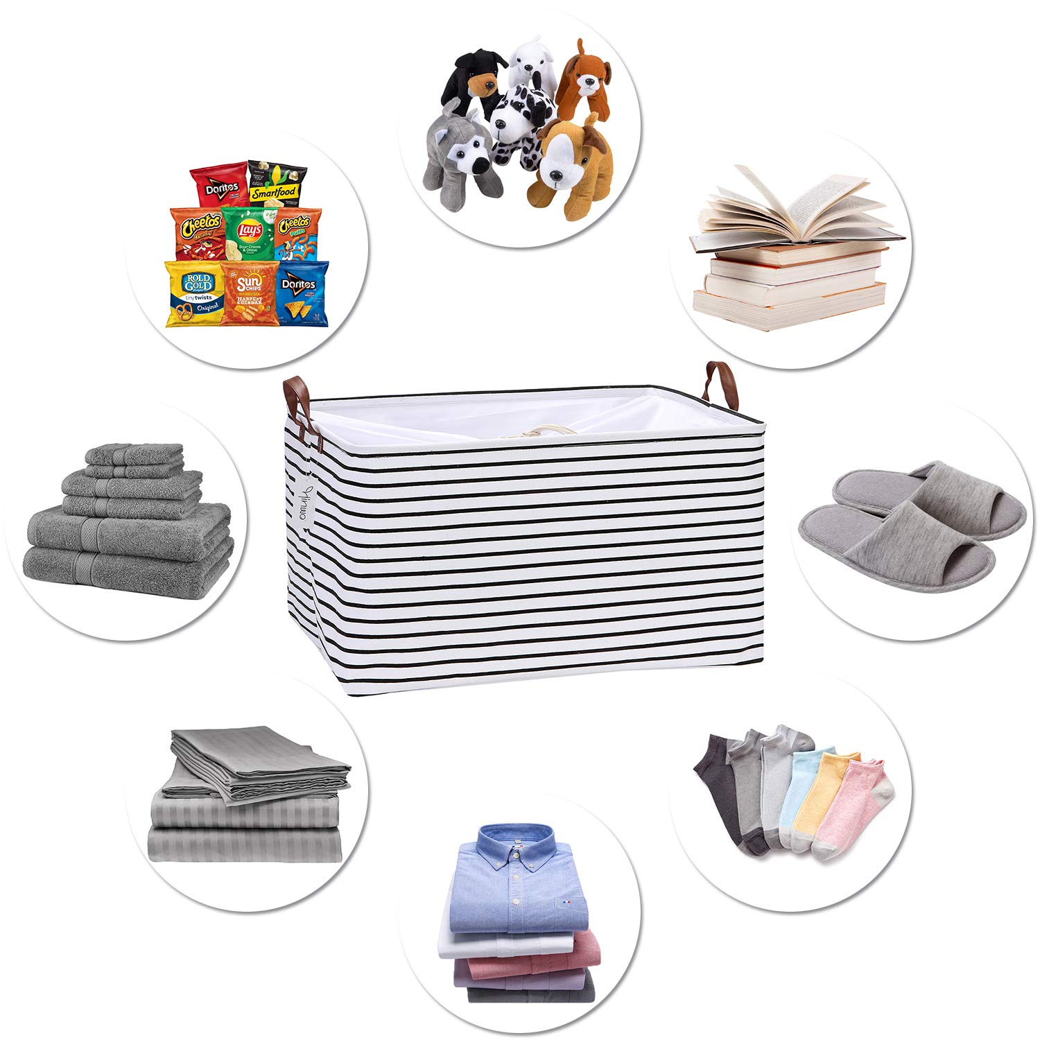 Hinwo 70L Extra Large Storage Bins, 2-Pack Closet Organizers And Storage, Foldable Clothes Storage Baskets With Handles, Contain