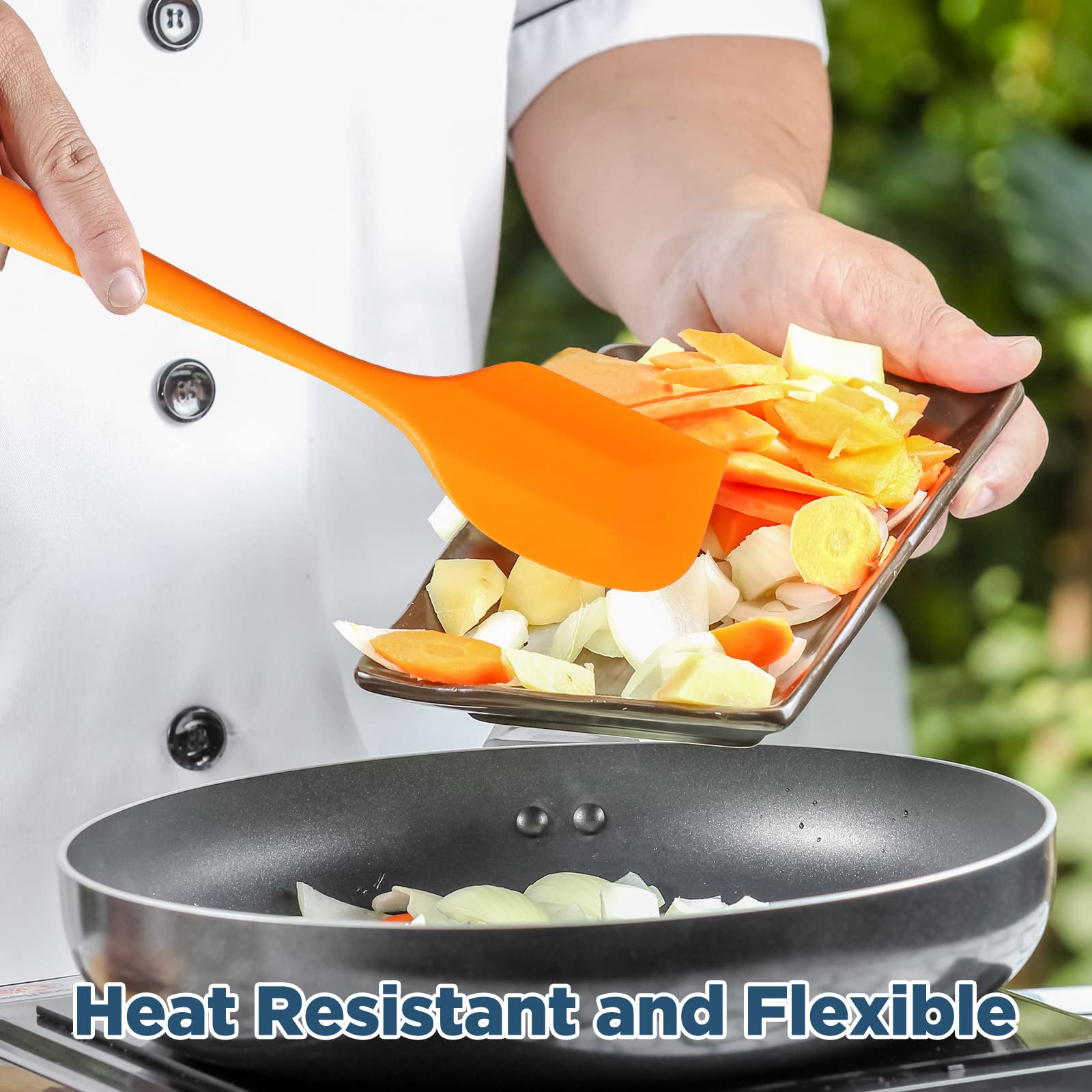 24 Pcs Mini Silicone Spatulas Bulk 8.3 Inch Rubber Spatula Set Small Heat Resistant Spatulas Seamless Design Non Stick Flexible