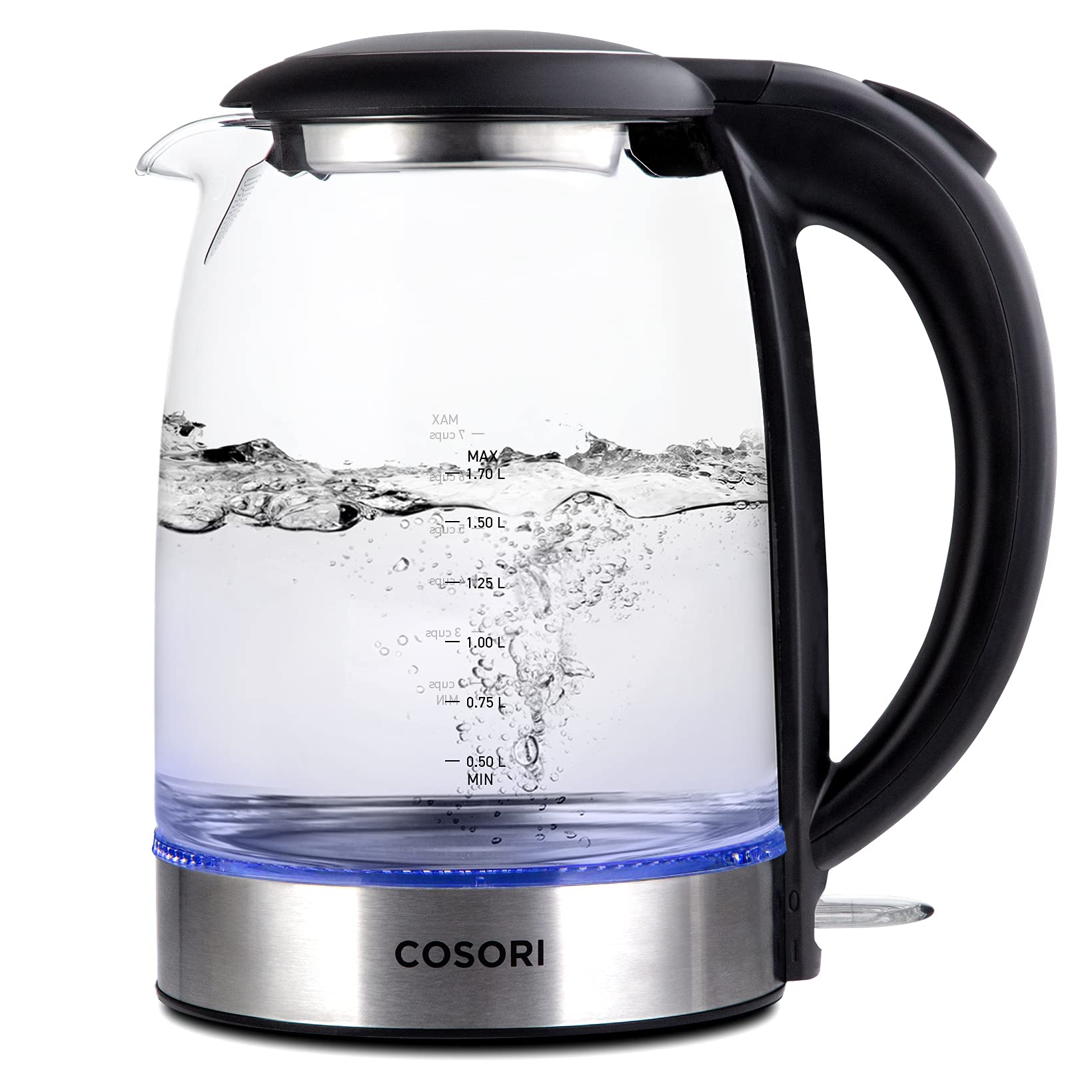 Cosori Electric Kettle, No Plastic Contact With Water, 1.7L/1500W, Stainless Steel Inner Lid & Filter, Tea Kettle For Coffee & T