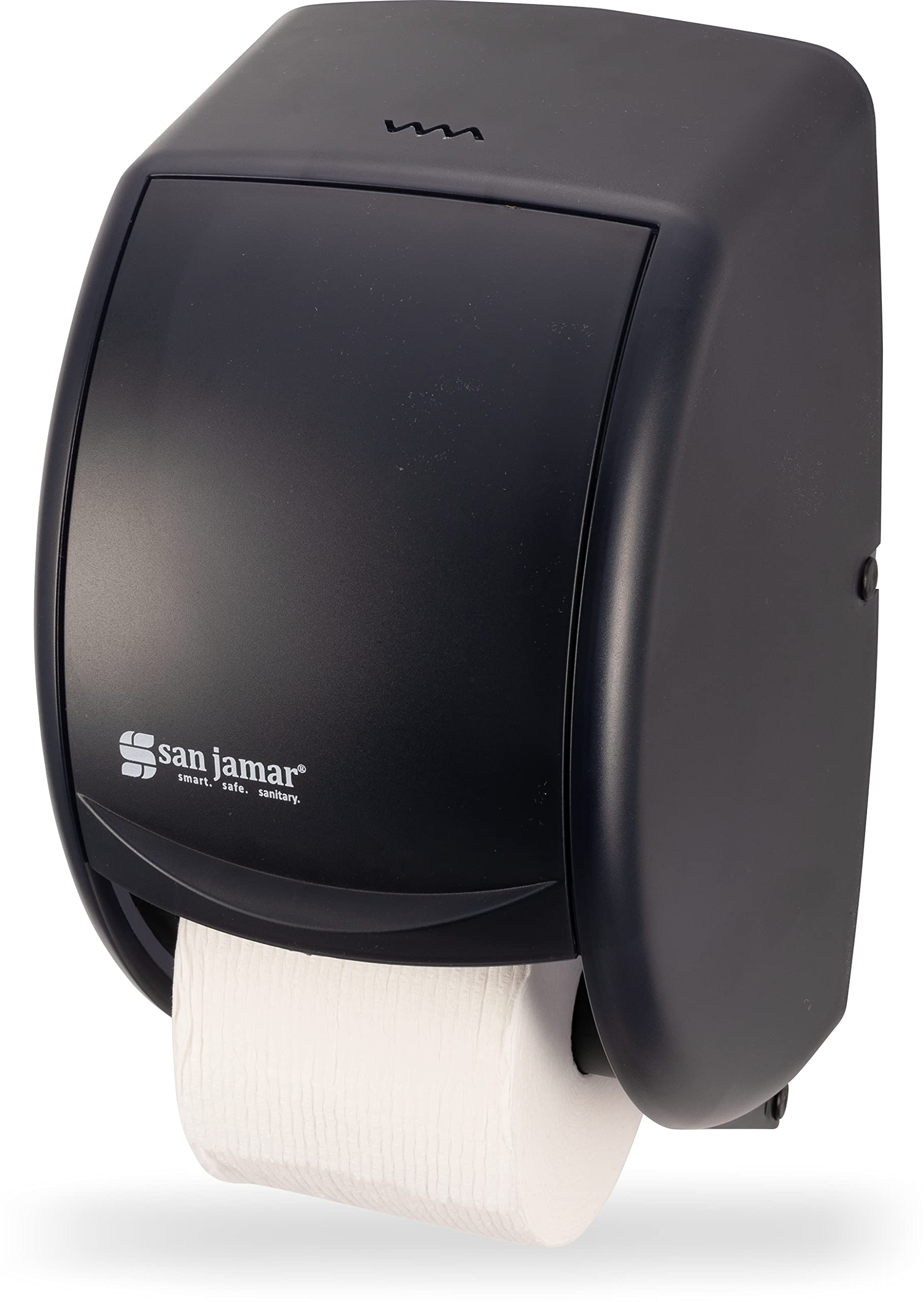 San Jamar Classic Plastic Tissue Dispenser, Toilet Paper Holder, Tissue Holder With Dependable Dispensing For Bathroom, Commerci