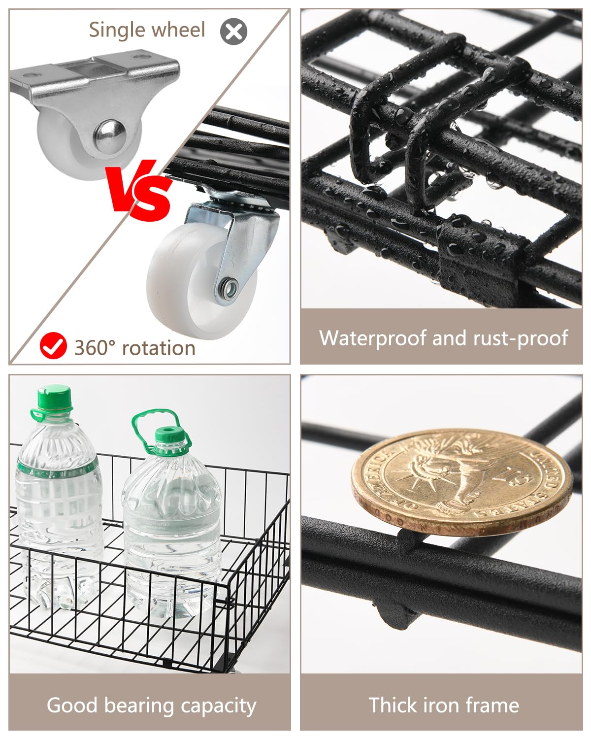 Airhercs 4Pack XXXXXX Large Under bed Storage With Wheels,Rolling Under Bed Organizer Drawers For Shoes, Clothes,Books,Toys,Blan