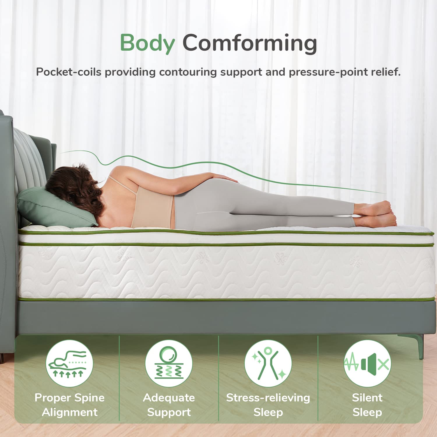 Novilla Full Mattress  12 Inch Hybrid Mattress with Gel Memory Foam & Pocketed Coil for Pressure Relief & Motion Isolation  Medium Firm Full Bed Mattress in a Box  Amenity
