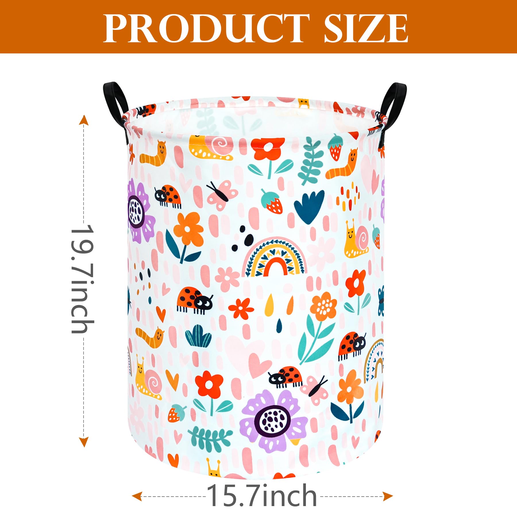 Huayee 19.7 Inch Baby Laundry Hamper Bedroom Laundry Basket Storage Basket Fabric Organization Basket, Storage Bin, Toy Box,Gift