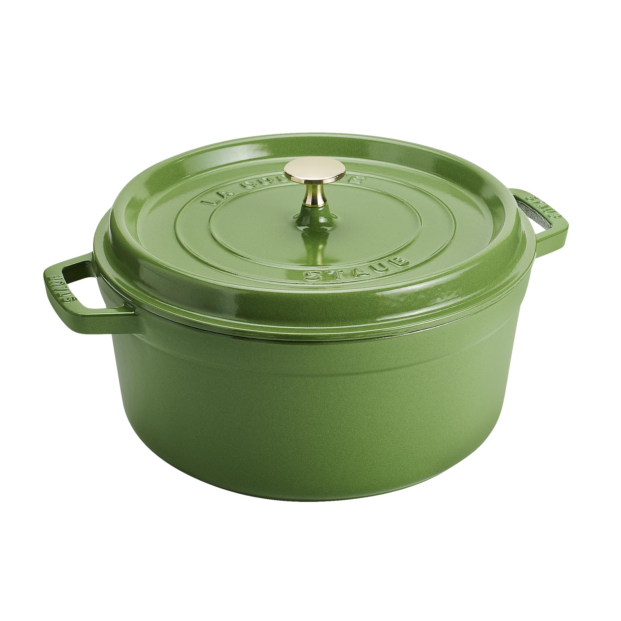 STAUB Cast Iron 5.5qt Round Cocotte  Pistachio