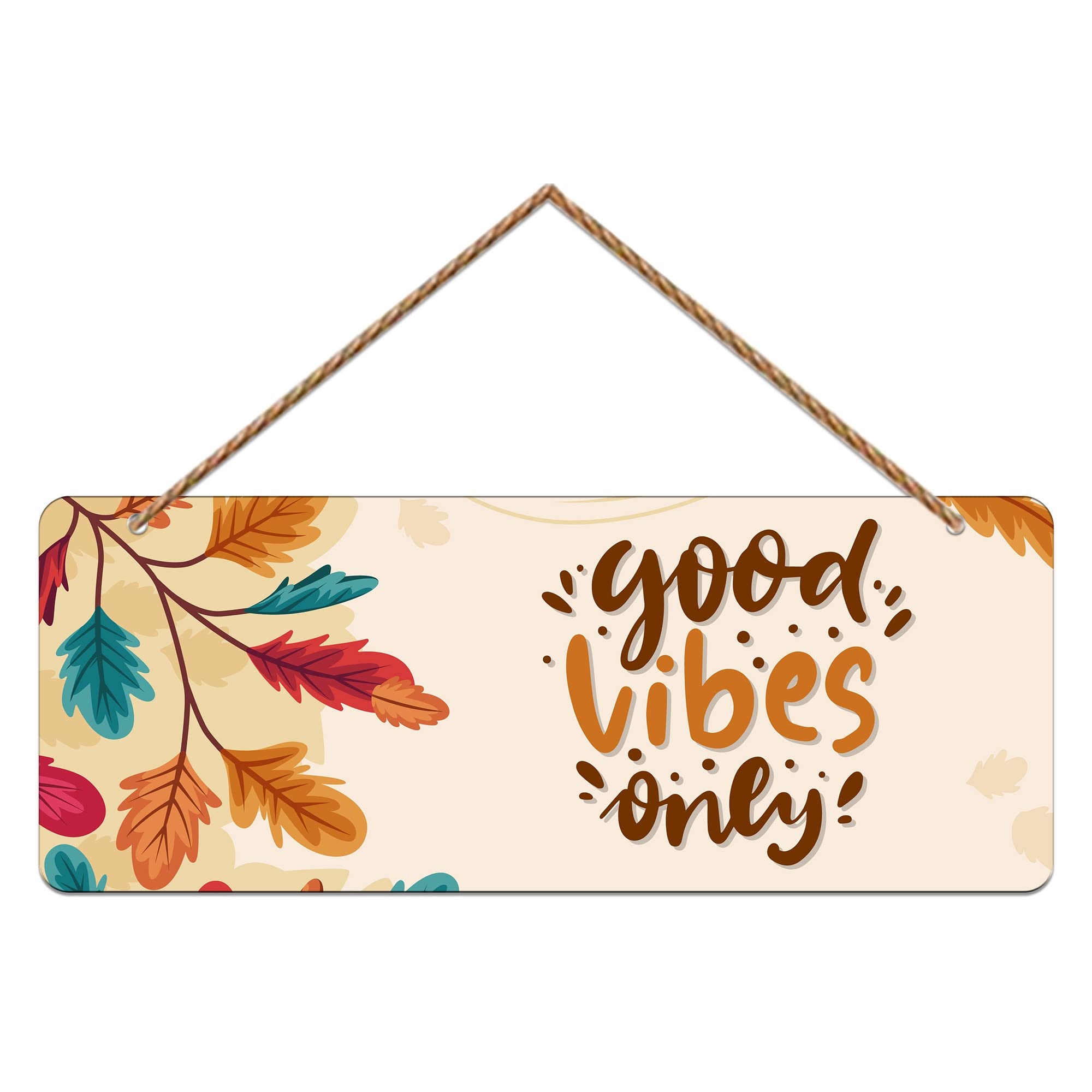 Artvibes Good Vibes Only Printed Wooden Wall Hanging For Living Room | Office | Quotes Decor Item | Wall Poster | Office Decorat