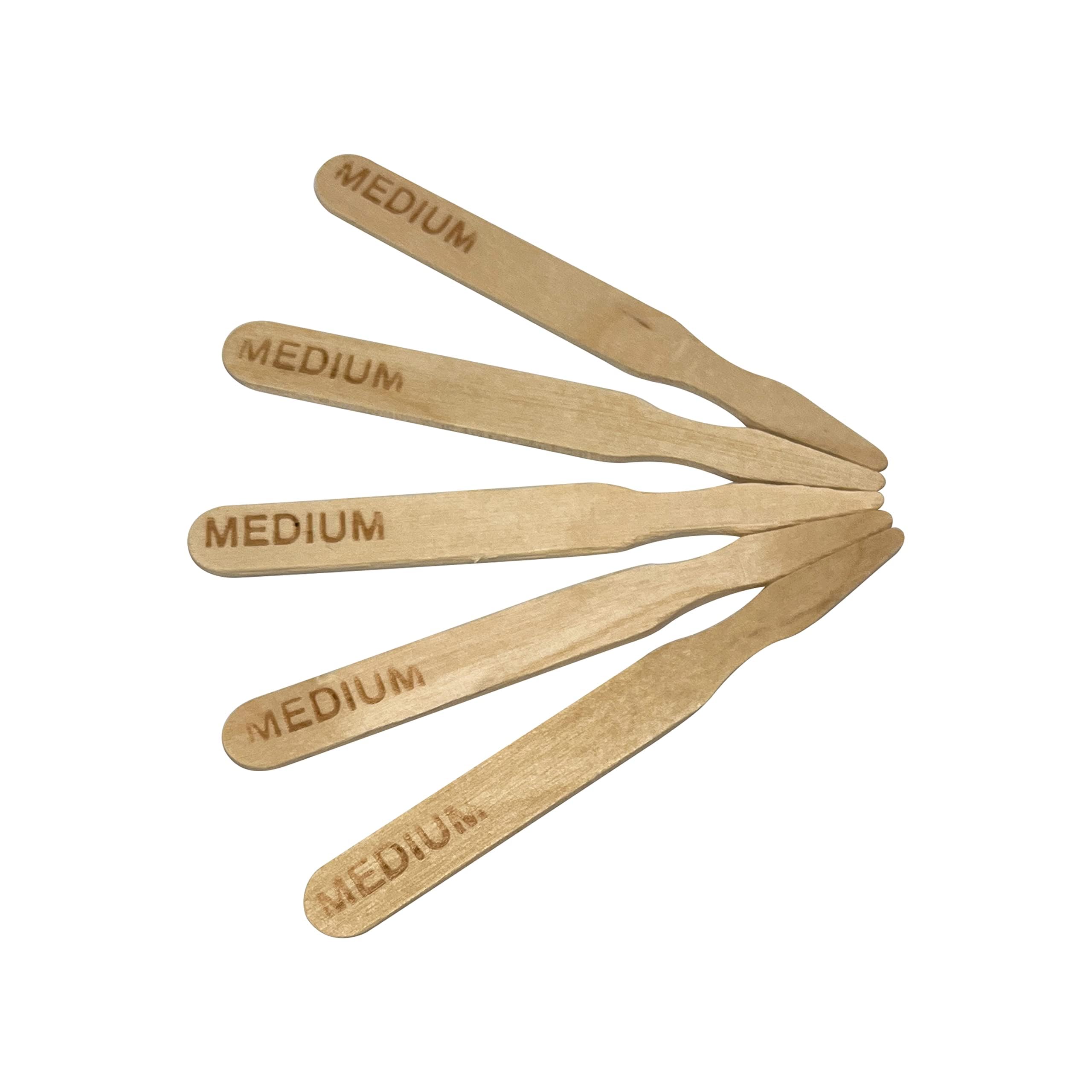 Kingseal 3.5 Inch Natural Birch Wood Steak Markers, Heat Stamped, Medium, Eco-Friendly, Bulk Pack - 500 Count Per Box