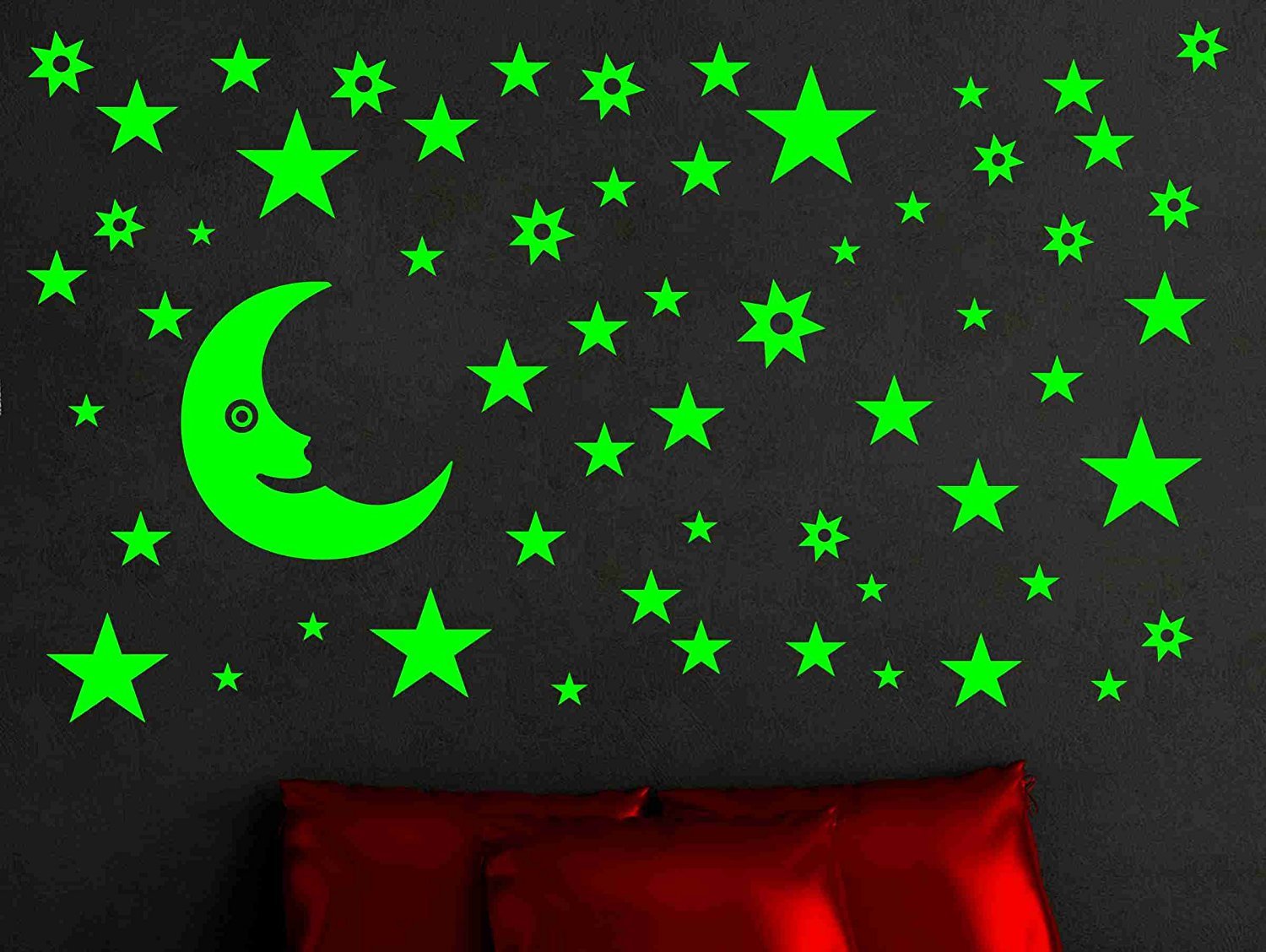 Dreamkraft Glow In The Dark Wall Stickers For Home Decor Medium Multi