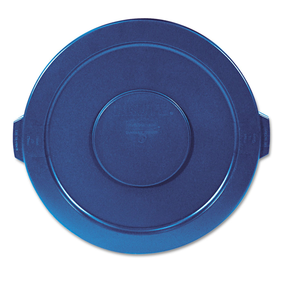 Rubbermaid 263100Be Round Flat Top Lid, For 32-Gallon Round Brute Containers, 22 1/4-Inch, Dia., Blue