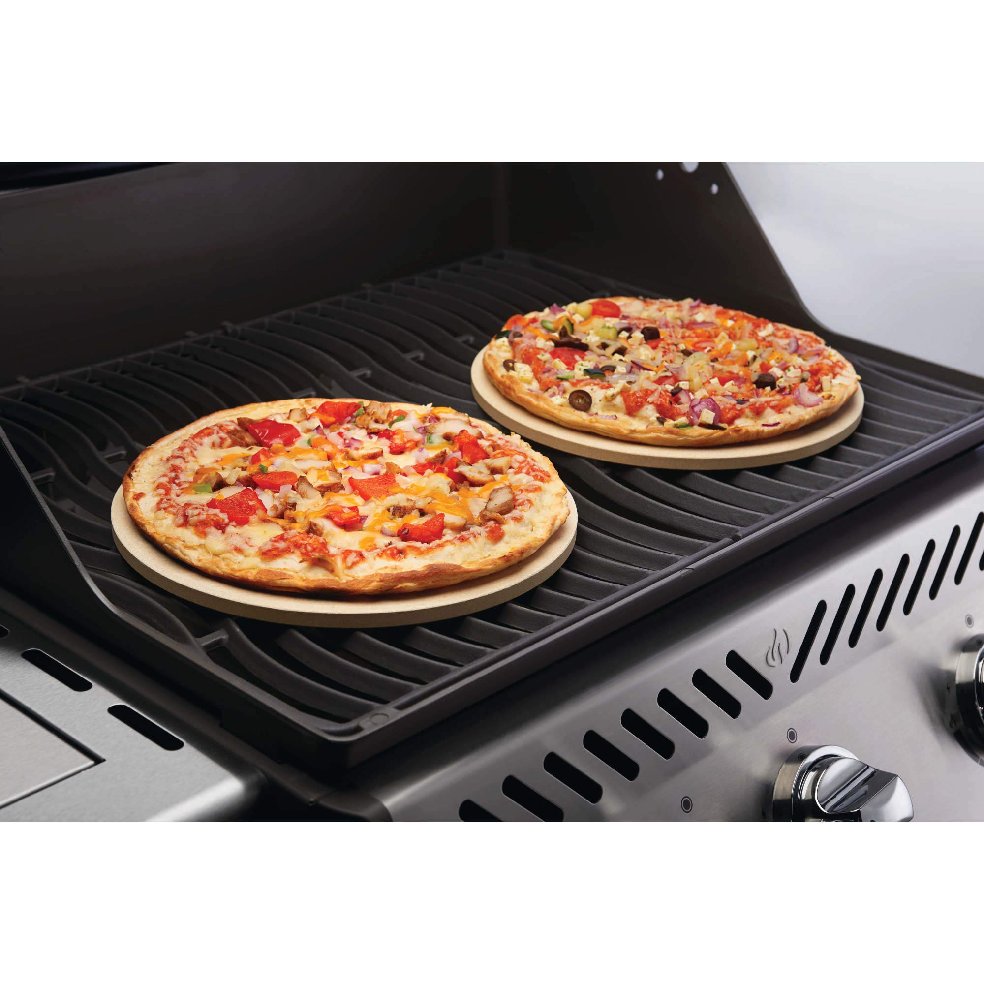 Napoleon Personal Sized Pizza Baking Stone Set - Bbq Grill Accessories, Two 10-Inch Personal Pizza Baking Stones, Stone Oven Piz