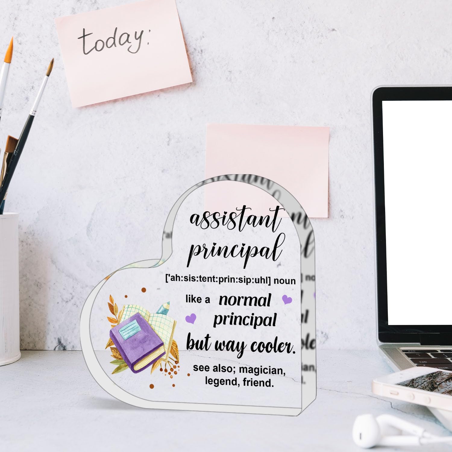 ZsaTuiy Dancer Gift: Inspirational & Thank You Gift for Women & Men, Heart-Shaped Acrylic Desk Decorative Sign for Home Office &