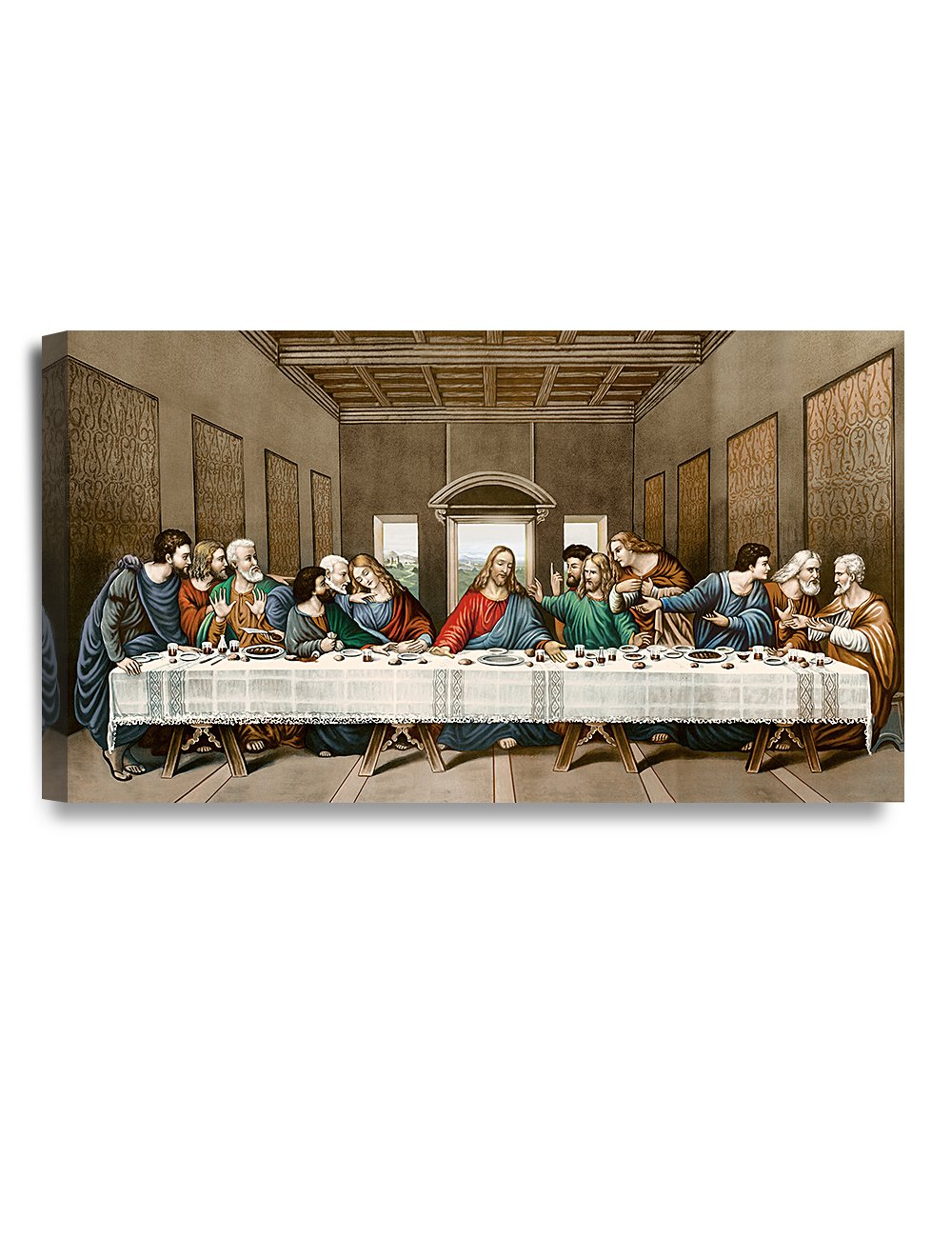 Decorarts -The Last Supper, Leonardo Da Vinci Classic Art Reproductions. Giclee Canvas Prints Wall Art For Home Decor 32X18X1.5