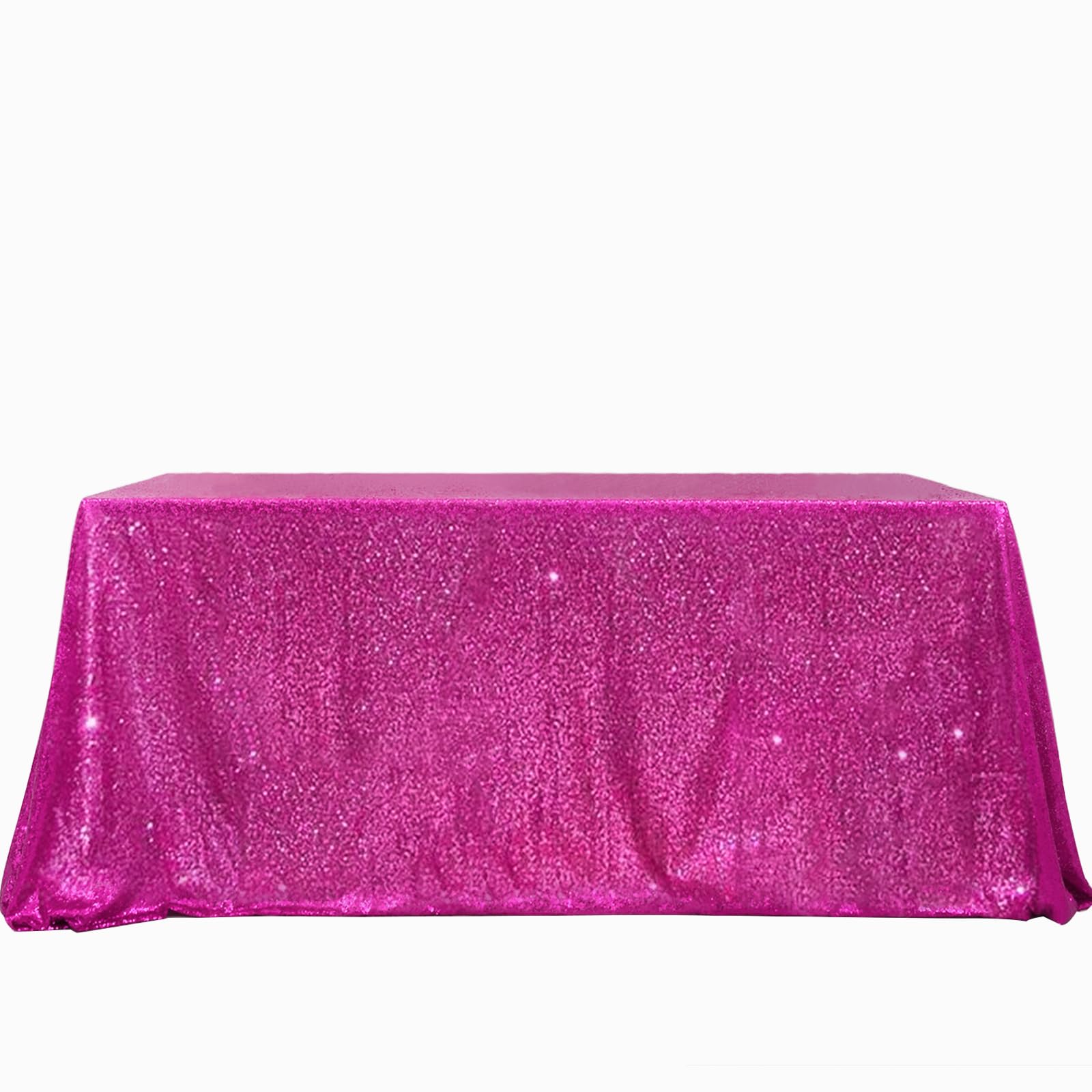 B-Cool Rectangle Tablecloth Party Hot Pink Tablecloths Fuchsia Sequin Tablecloth For Wedding Party Banquet Sequin Tablecloths