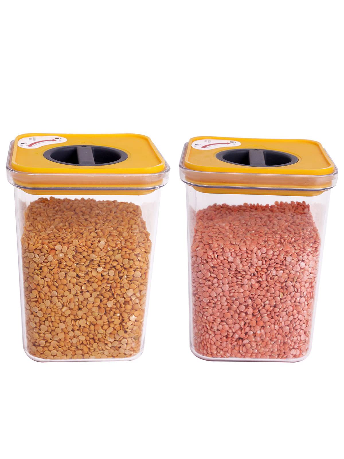 Hometales MultiPurpose Container 1700Ml Each,Yellow (2U)