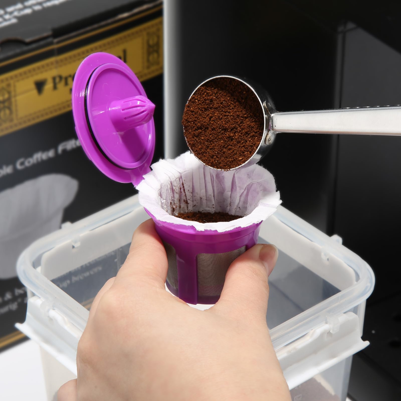 Pro Mael 200 Count Disposable K Cup Coffee Filters for Keurig Single Cup  Use with Resusable K Cups  White