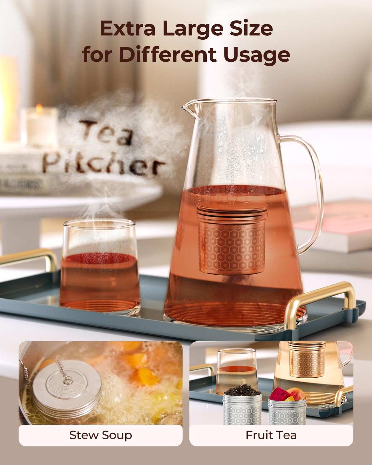 Extra Large Tea 2 Pack Reinmoson Extra Large Tea Infuser For Loose Tea & Spice Infuser ...