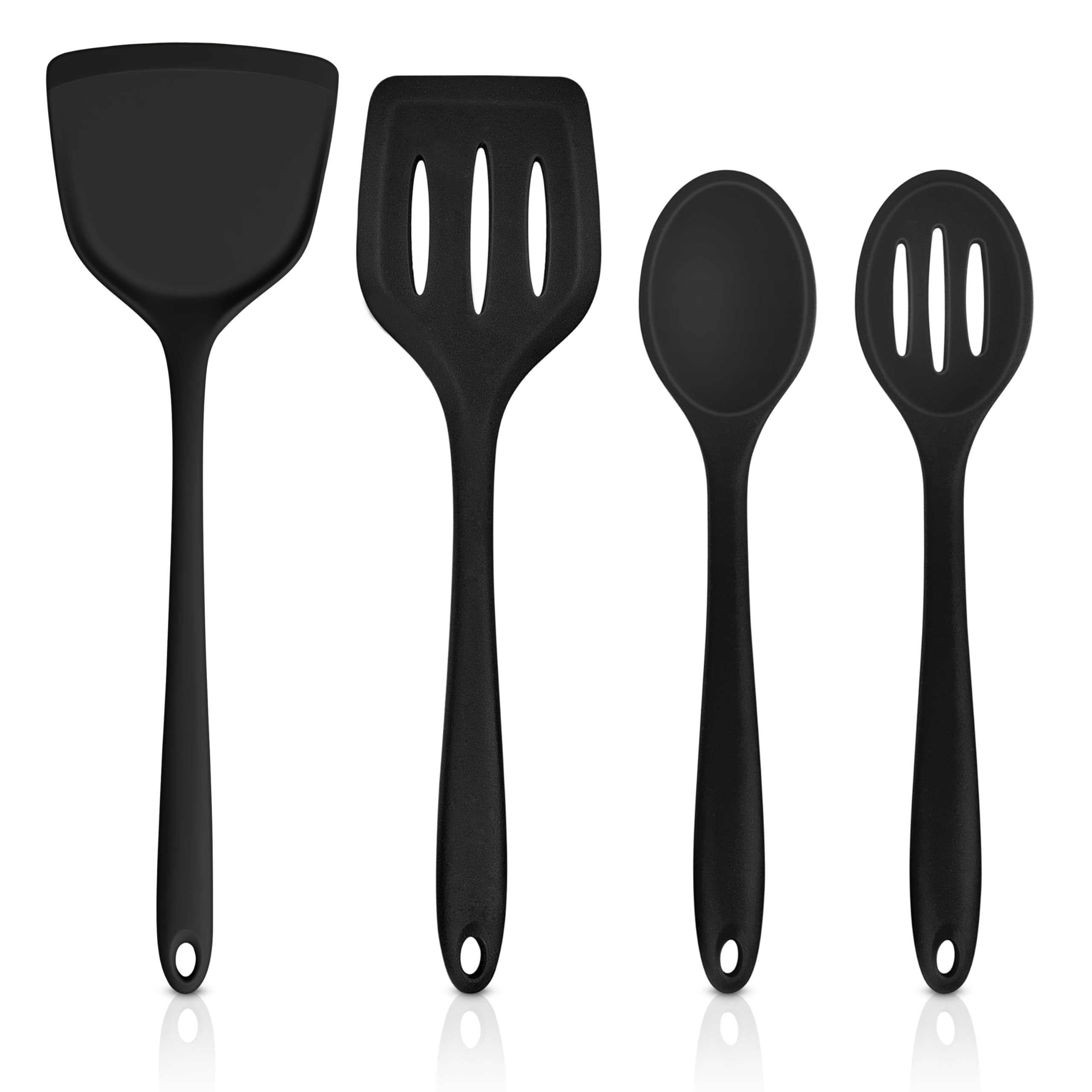 TeamFar Silicone Cooking Utensils, 4 PCS Silicone Kitchen Utensils Set