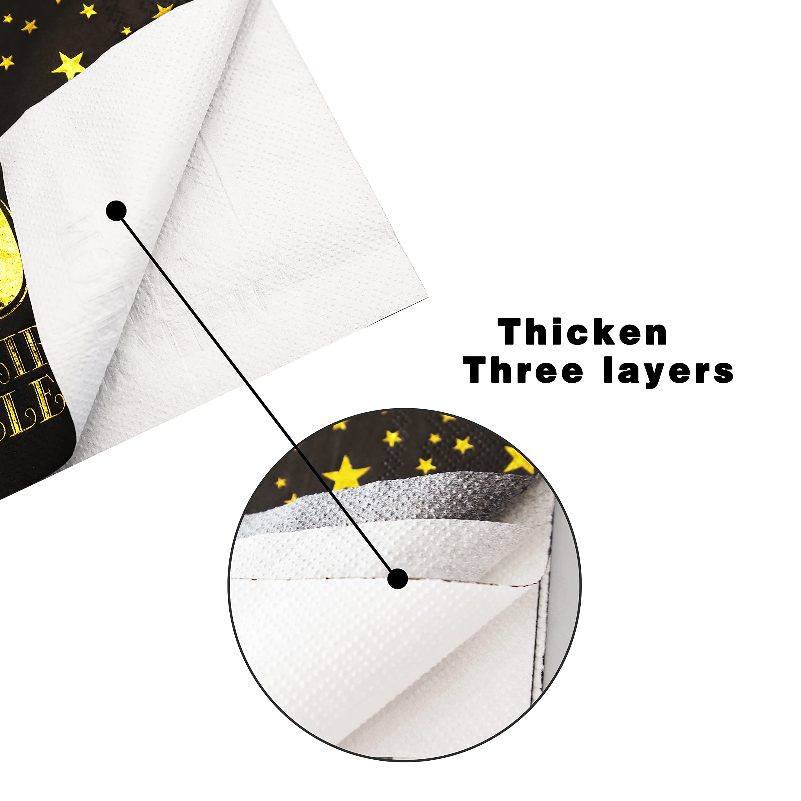 Pandecor 90th Birthday Party Plates & Napkins Set for 20 Guests - 7 Inch - 90 Years Old