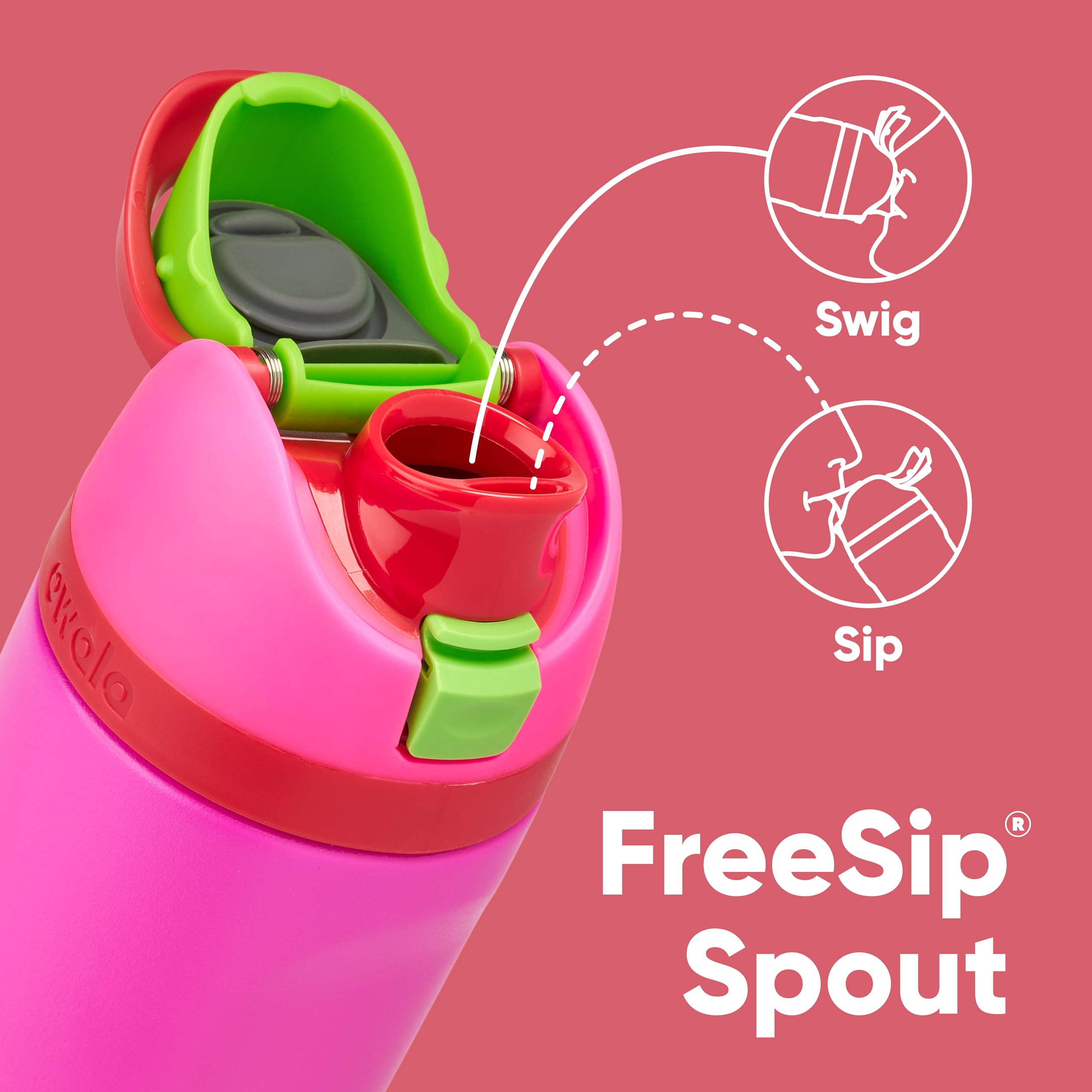 Owala Kids Freesip Insulated Stainless Steel Water Bottle With Straw For Sports, Travel, And School, Bpa-Free Sports Water Bottl