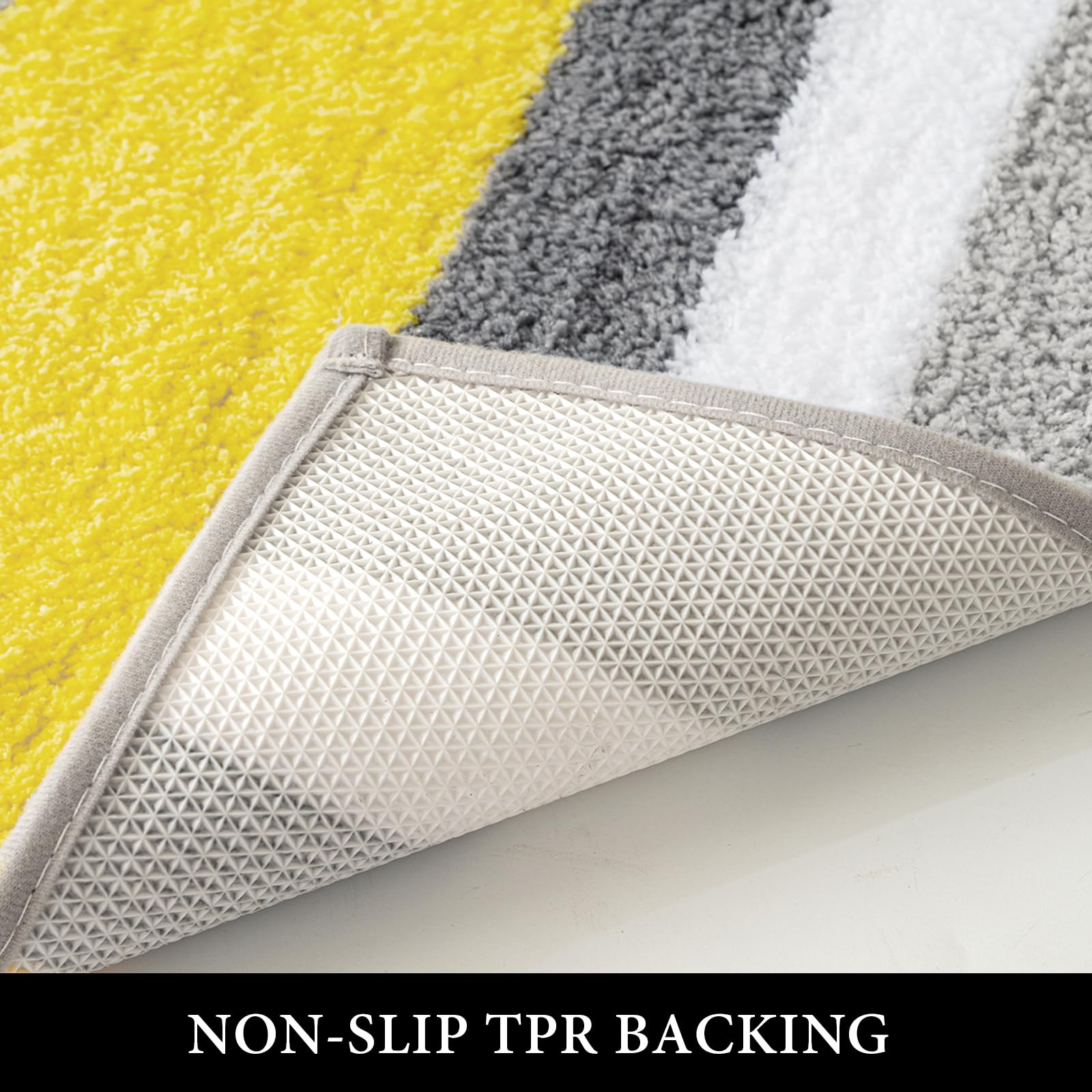 Miulee Yellow Bathroom Runner Rug 24 X 60 Inches, Long Bath Mat With Thick Absorbent Microfiber And Non Slip Back For Bathroom F