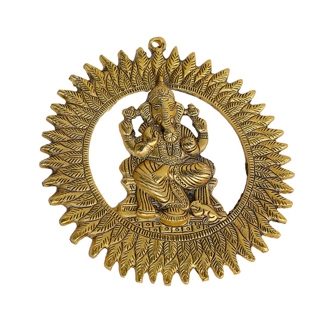 Handicraft Ganesha Metal Ganesh With Sun Statue Sculpture Idol Indian Wall Dcor Antique Ganpati Under Sun Statue For Home Entran