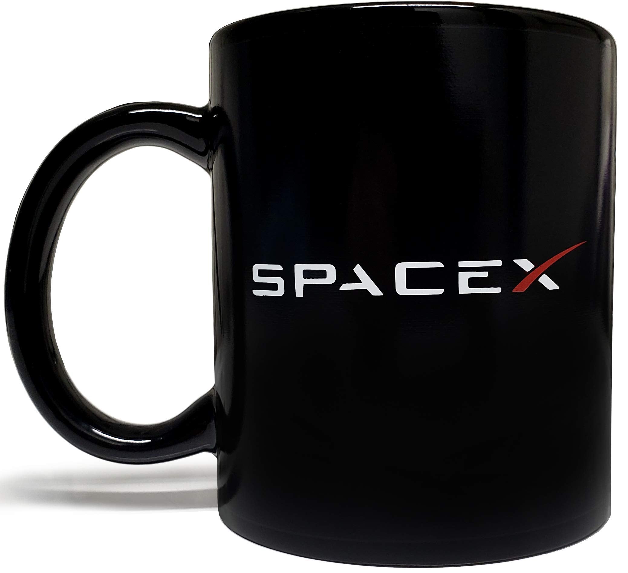 Mean Muggin SpaceX Falcon Rocket Launch Color Changing Heat Sensitive 11 Fluid Ounce Mug - Black Ceramic - Foam Box Protection -