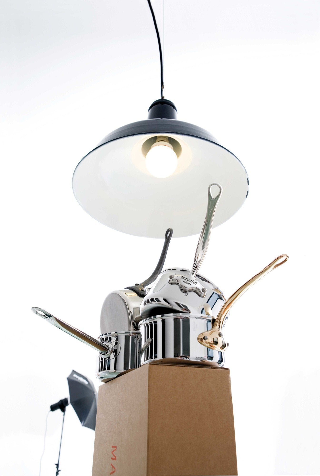 Mauviel M'Cook 5-Ply Polished Stainless Steel Sauce Pan, And Cast Stainless Steel Handle, 0.8-Qt, Made In France