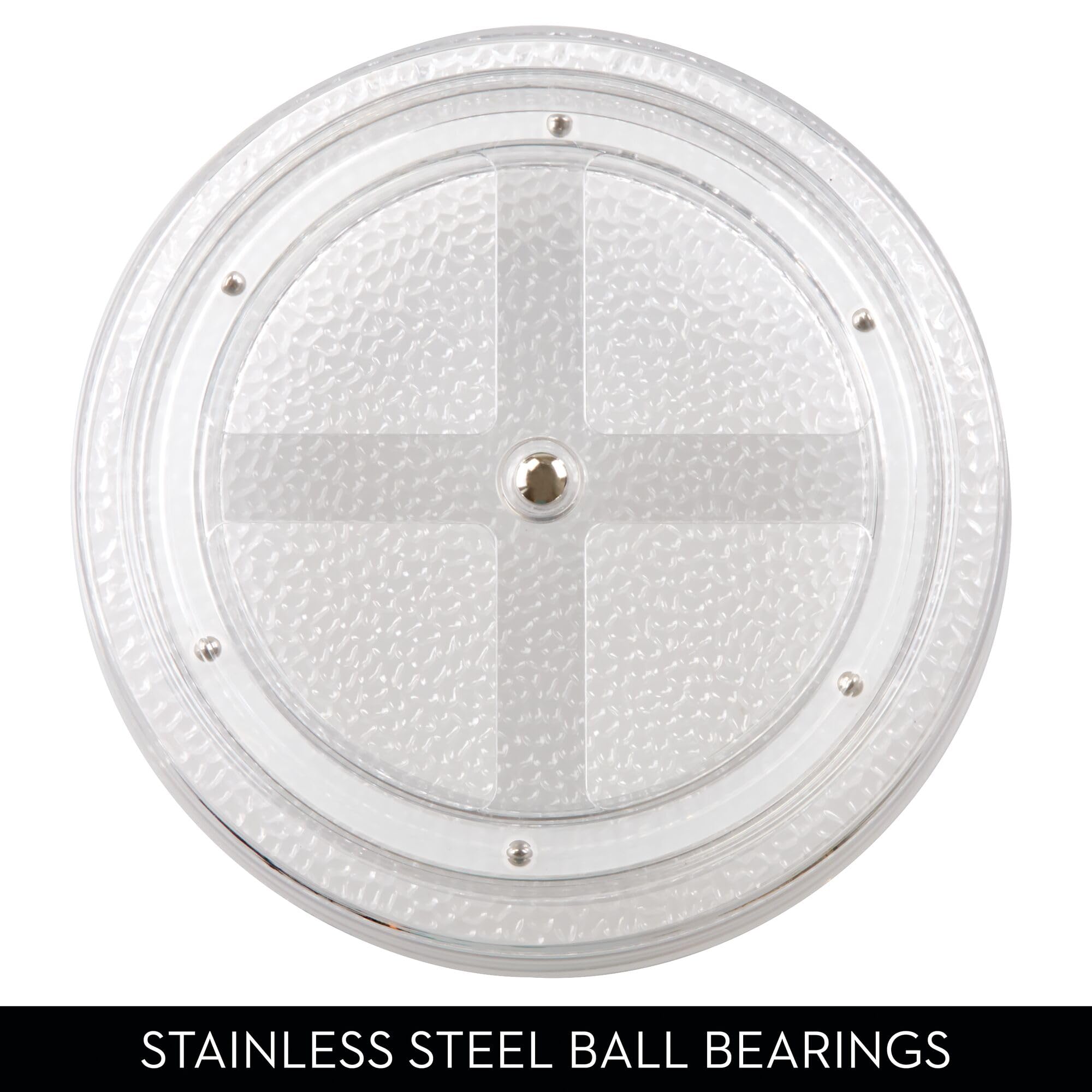 iDesign The Rain Collection Lazy Susan Turntable Organizer  9'' x 9'' x 1.5''  Clear