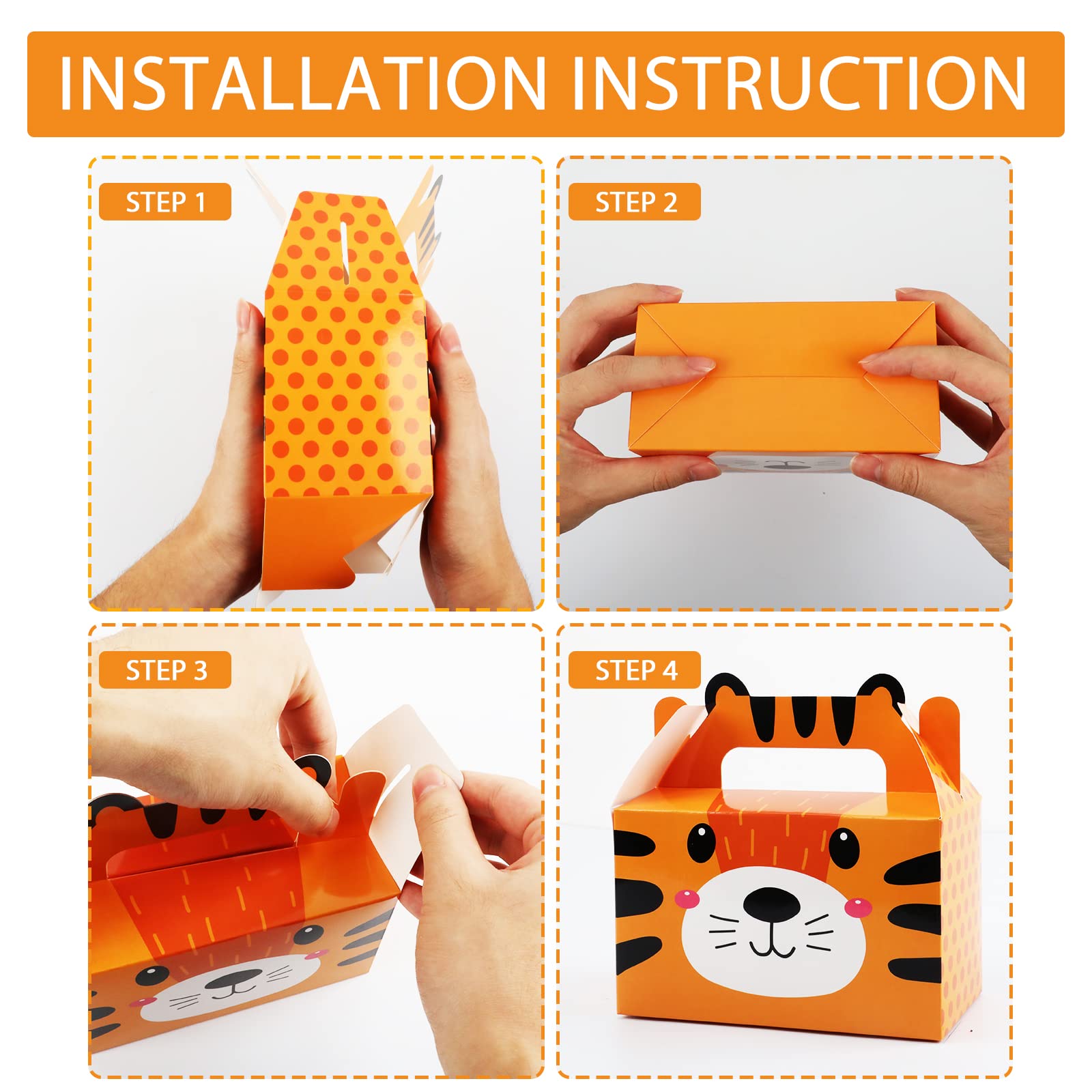 12 Pack Jungle Safari Animals Party Favor Boxes Zoo Animals Theme Happy Birthday Goodies Treat Boxes Jungle Safari Party Candy G