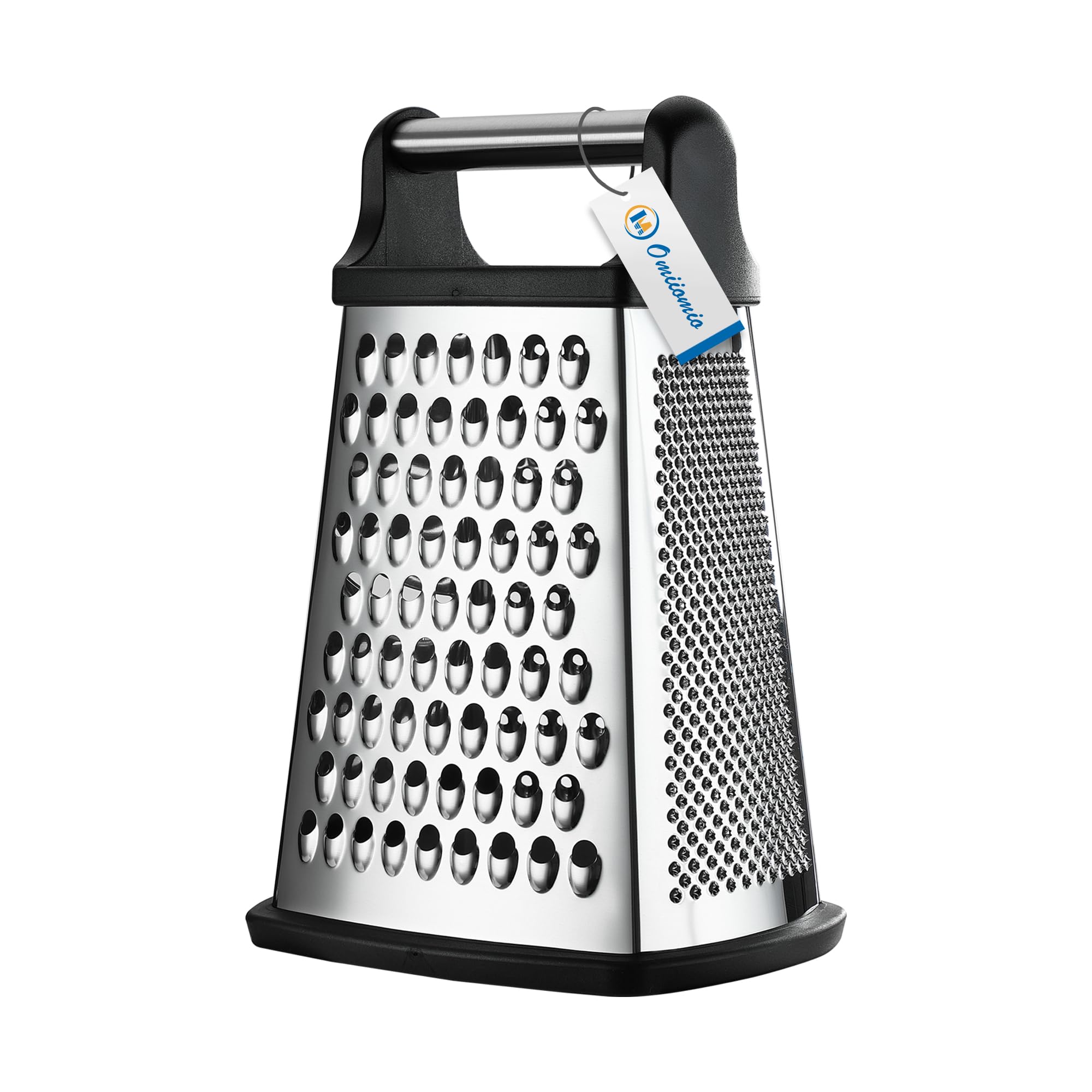 Professional Cheese Grater  Stainless Steel, Xl Size, 4 Sides  Perfect Box Grater For Parmesan Cheese, Vegetables, Ginger  Di
