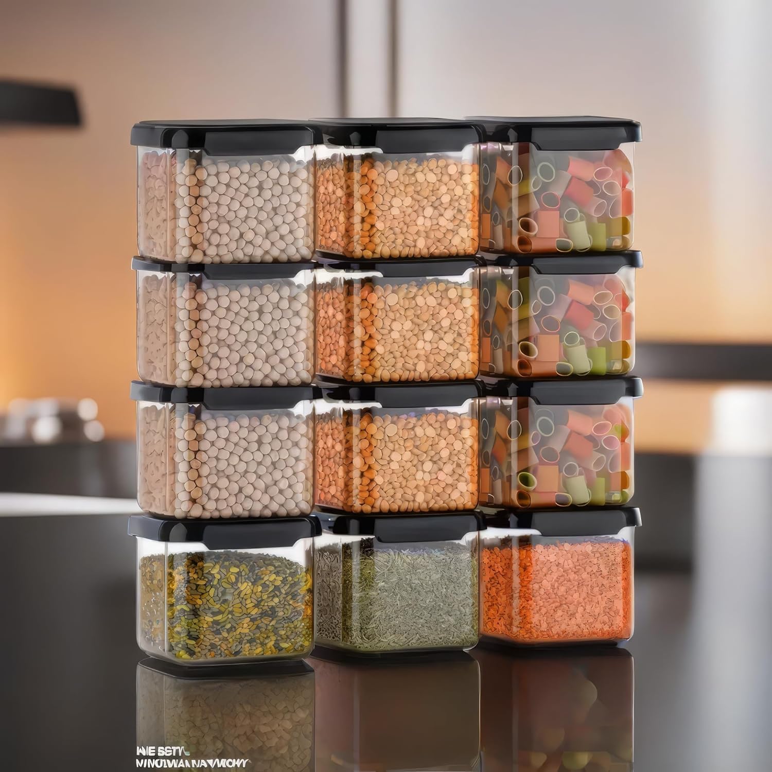 Homenu Containers For Kitchen Storage Set Storage Box For Kitchen Air Tight Containers For Kitchen Storage Conatiner Set Pulses/