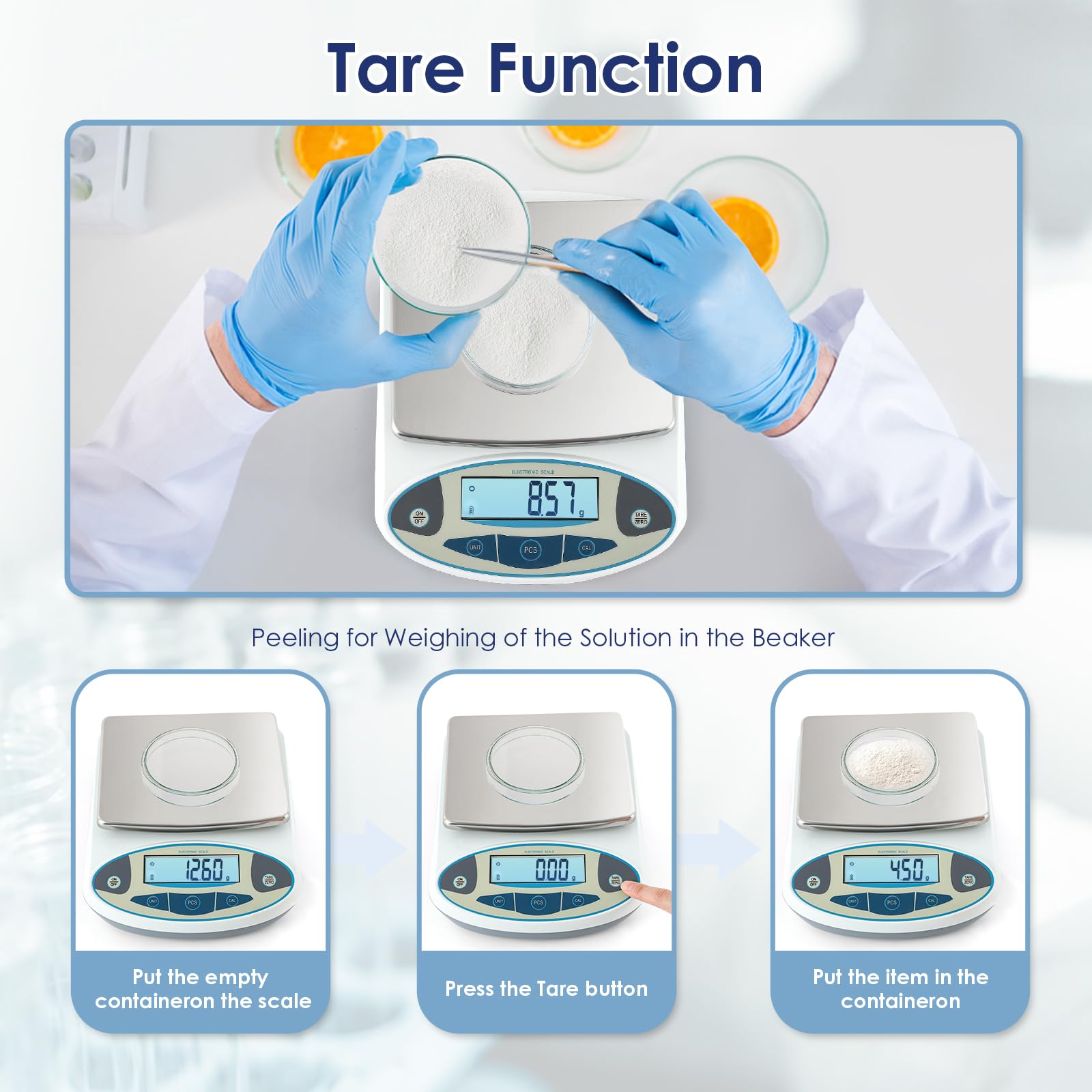 cgOLDENWALL Precision Lab Scale Digital Analytical Balance Laboratory Balance Jewelry Scale Scientific Scale 001g Accuracy 110V (5000g  001g)