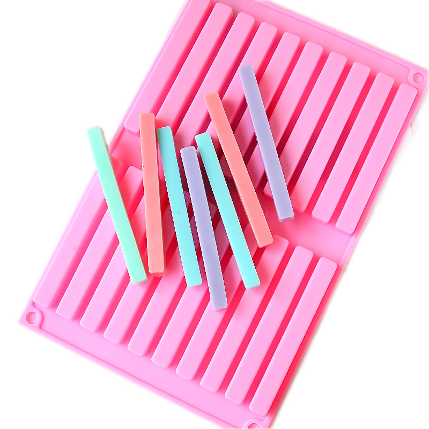 X-Haibei 20 Bars 10Cm Length Strips Biscuit Chocolate Sticks Cookies Baking Jelly Silicone Mold