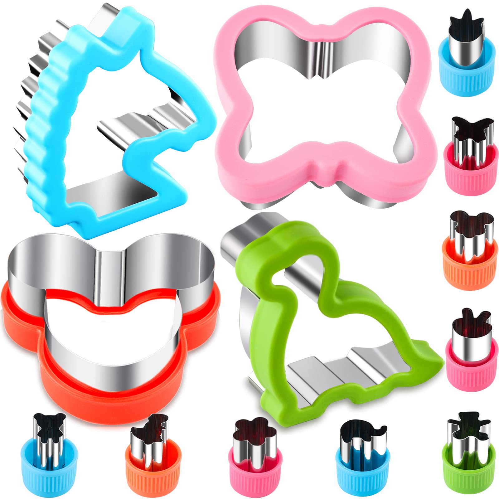 Sandwich Cutter Set Fruit Cutters Bread Cutout Shapes For Kids Lunch Butterfly Dinosaur Unicorn Mousehead Food Shaped Cookie Cut