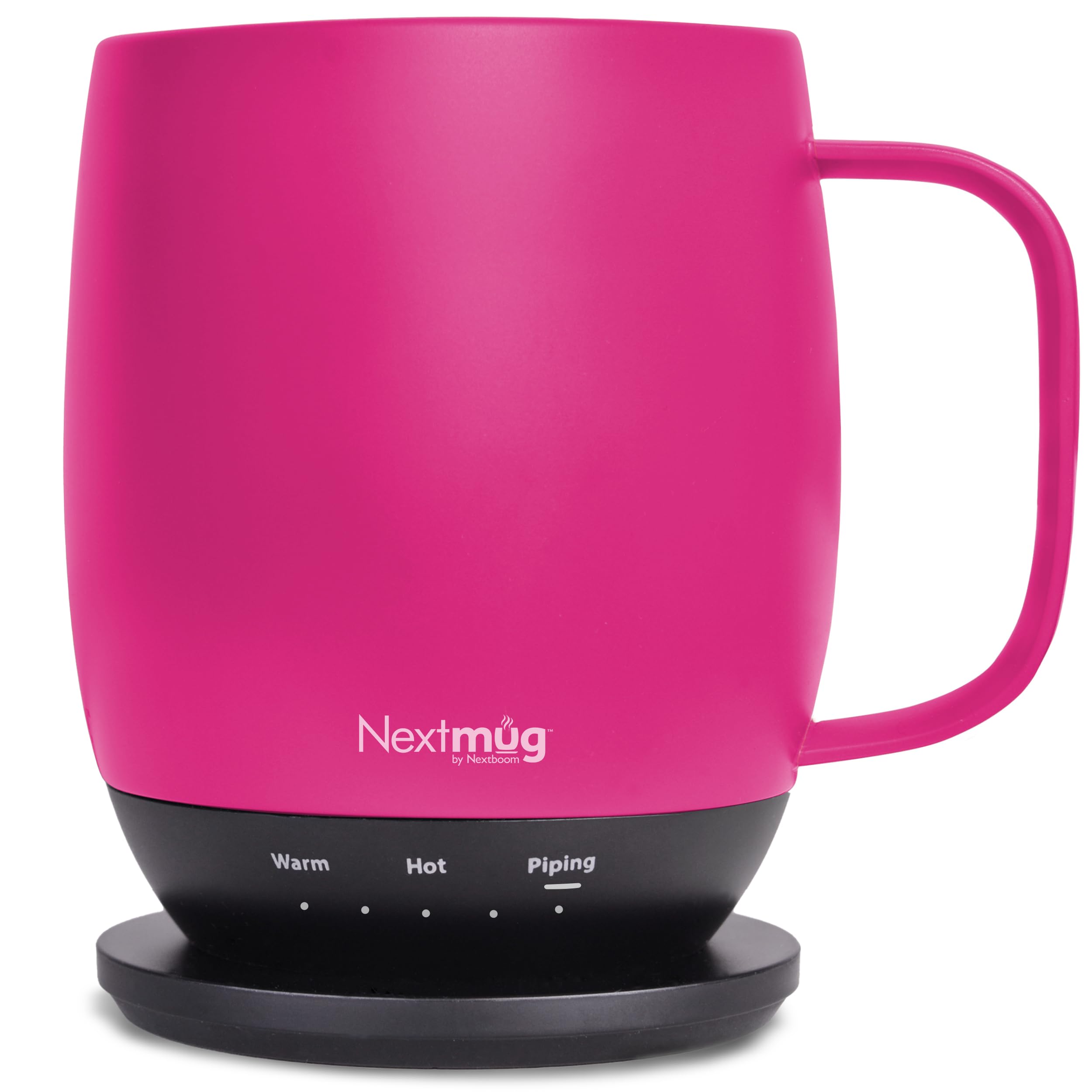 Nextmug - Temperature-Controlled, Self-Heating Coffee Mug (True Pink - 14 Oz.)