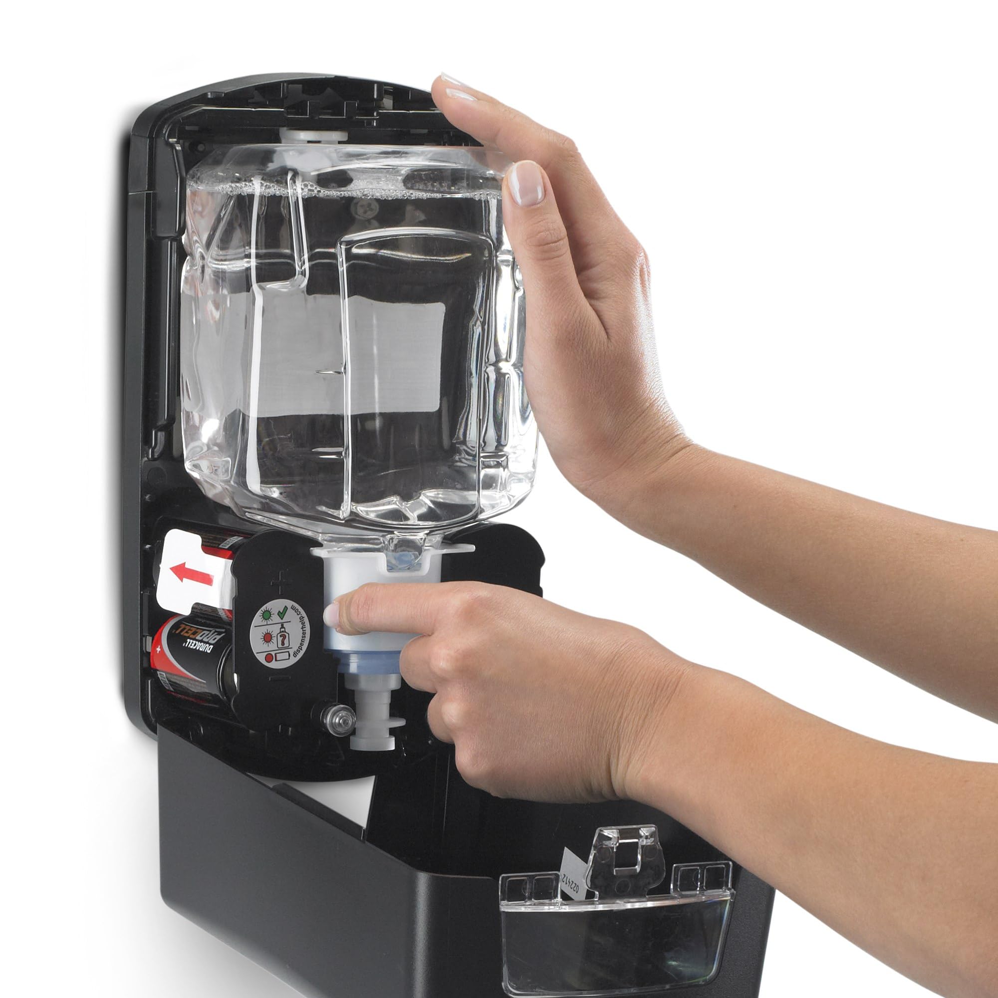 Gojo Ltx-12 Touch-Free Foam Hand Soap Dispenser, Chrome/Black, For 1200 Ml Gojo Ltx-12 Foam Hand Soap Refills (Pack Of 1) - 1919