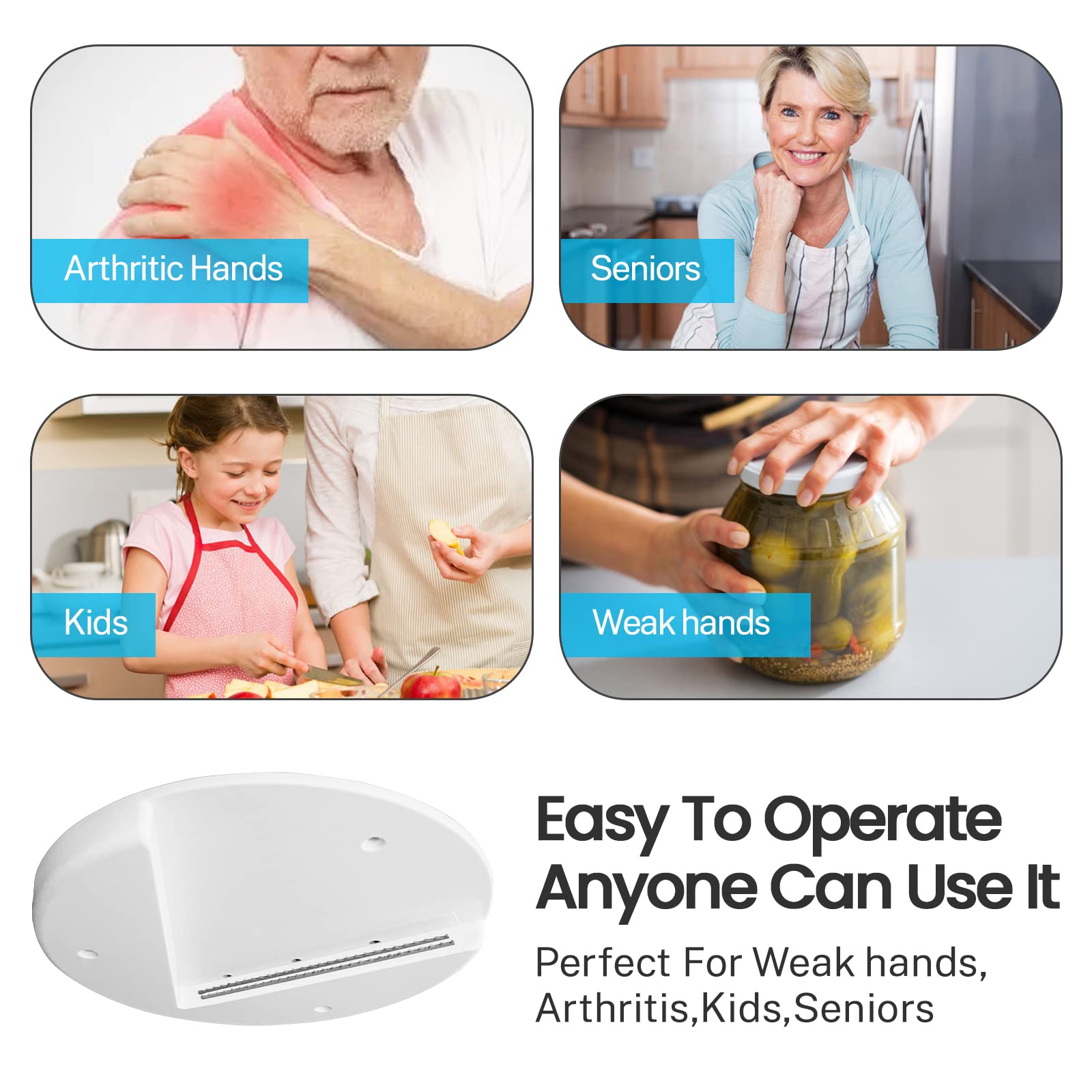 Yashion Under Cabinet Jar Opener For Weak Hands