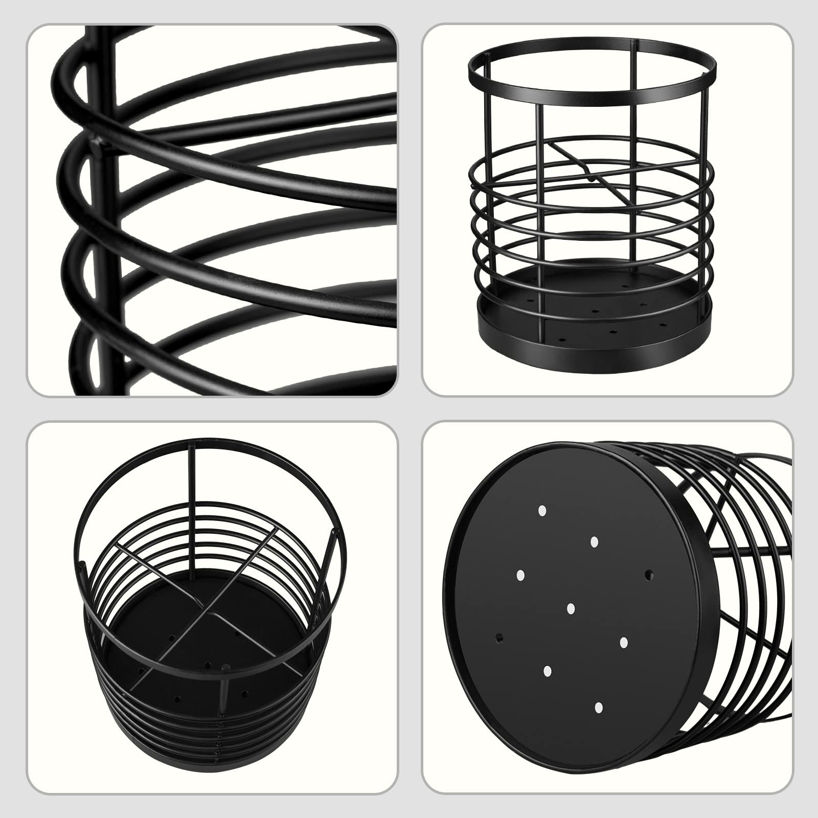 Redcall Utensil Holder For Kitchen Countertop,Metal Spatula Holder,Cooking Utensil Holder For Spoon,Wire Utensil Organizer,Stain