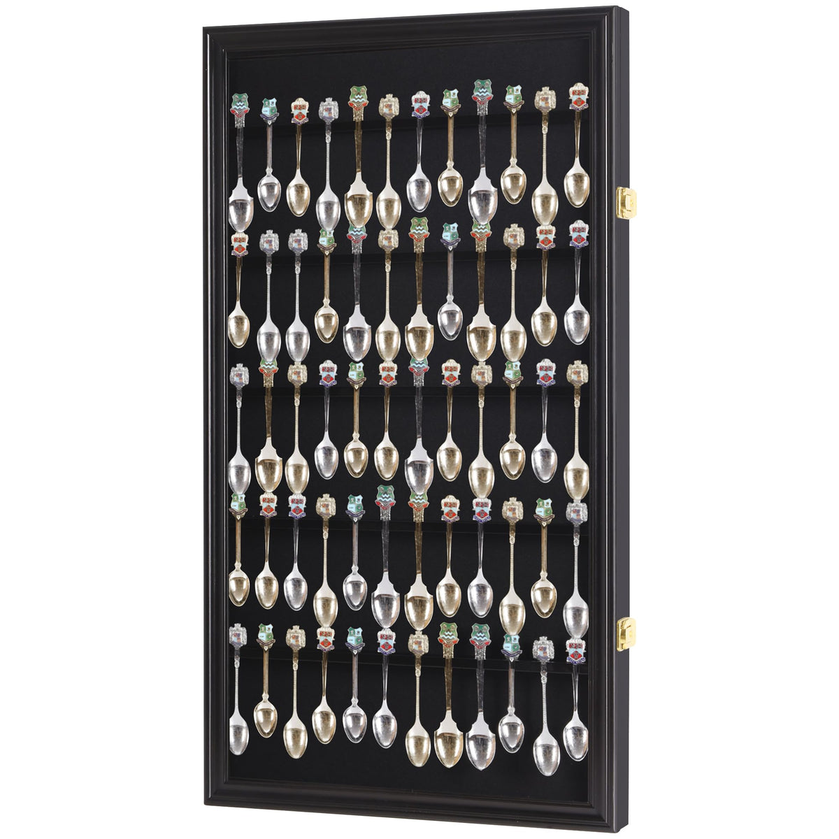 Displaygifts 60 Souvenir Spoon Tea Spoon Display Case Rack Holder Wall ...