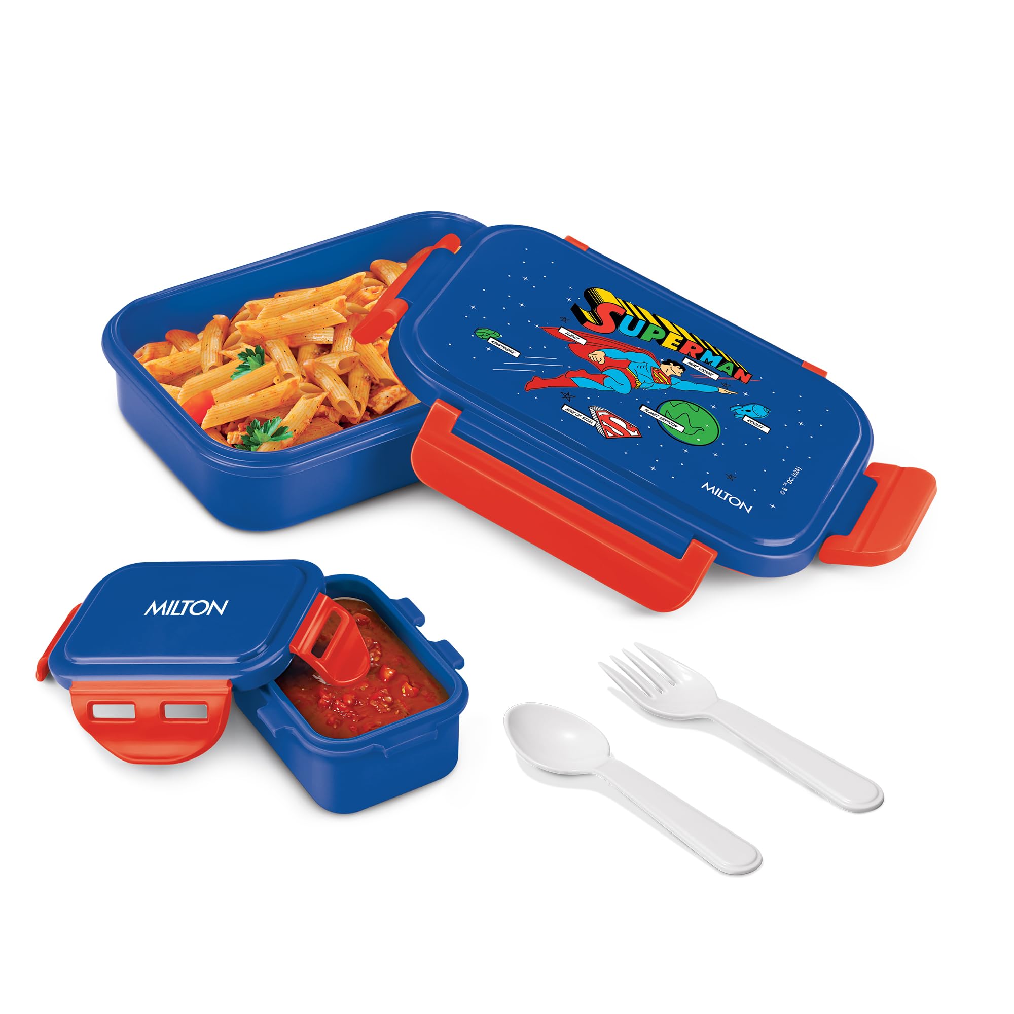 Milton Candy Tiffin (Dc) Lunch Box For Kids Boys & Girls With LeakProof Inner Container| Food Grade,Bpa Free,Compact & Durable 