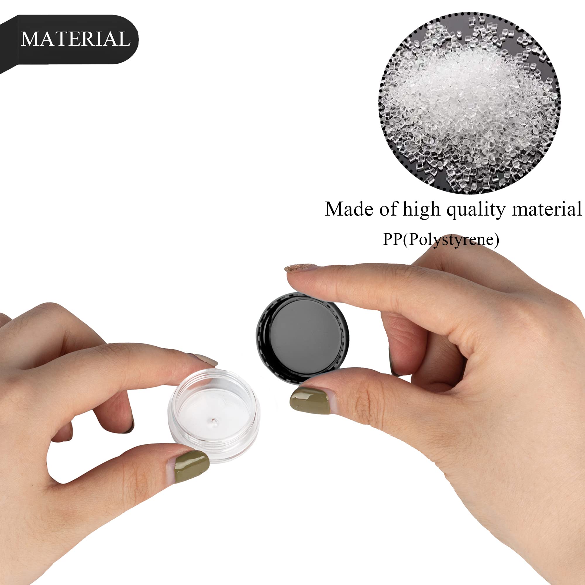 25Pcs 3 Gram Sample Containers, 3Ml Empty Jars With Lids, Small Cosmetic Containers, Mini Sample Jars With 2Pcs Mini Spatulas Fo