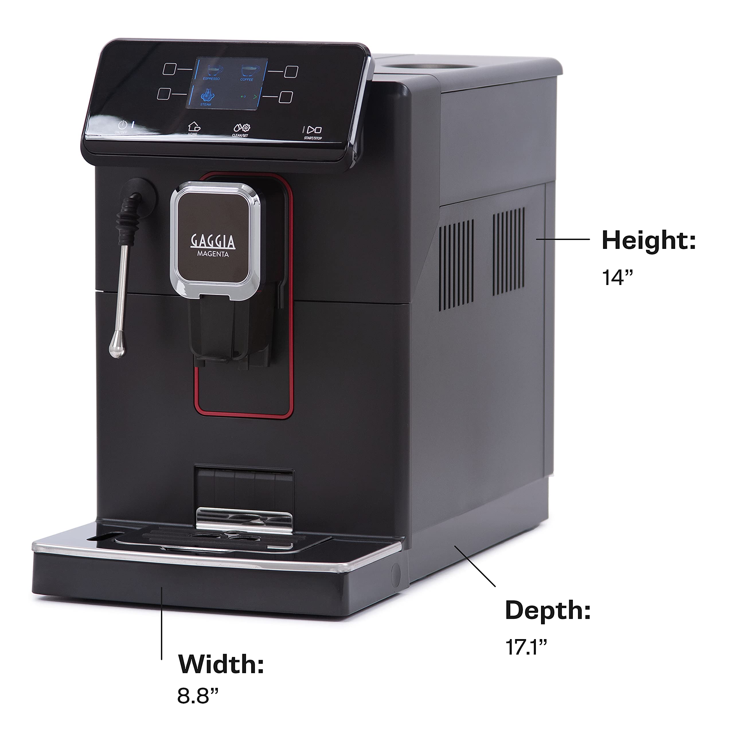 Gaggia Magenta Plus Super-Automatic Espresso Machine, 60 Ounces,Black