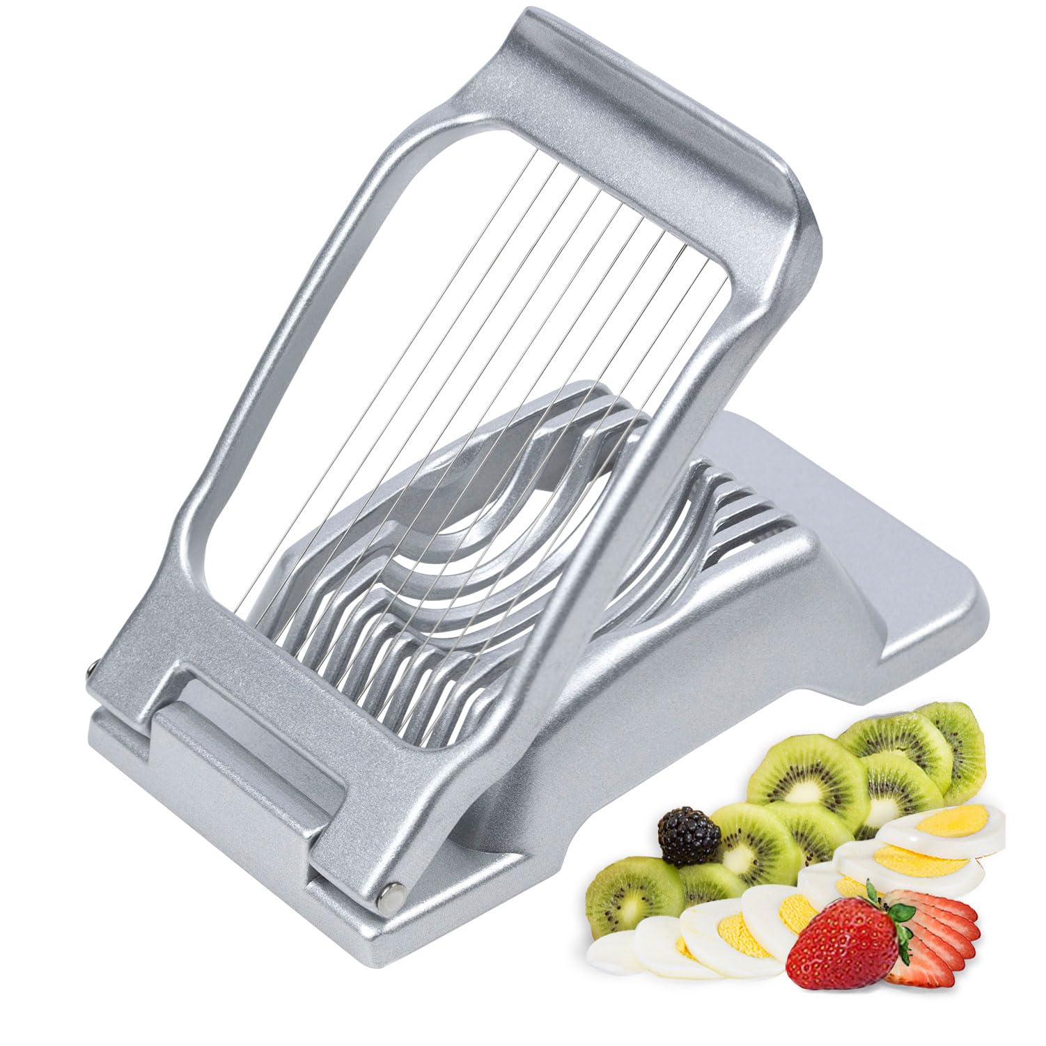 Egg Slicer For Hard Boiled Eggs Heavy Duty Fruit Egg Cutter With Stainless Steel Wire