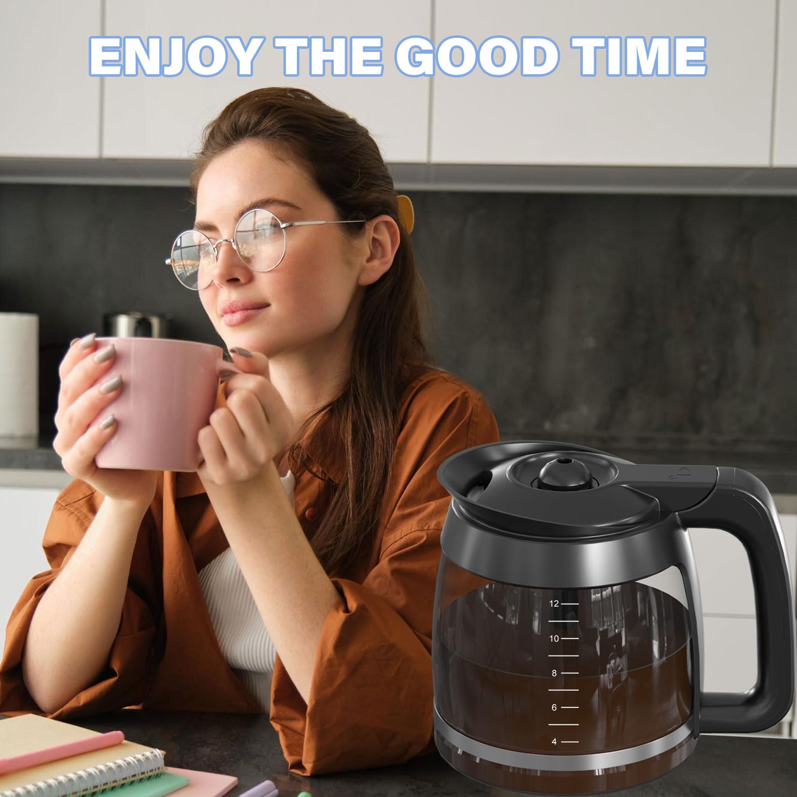 12-Cup Coffee Pot Replacement Carafe Compatible With Ninja Coffee Brewer Maker Models Ce251 Ce201 Ce201C Ce200 Ce200C Model# Xgl