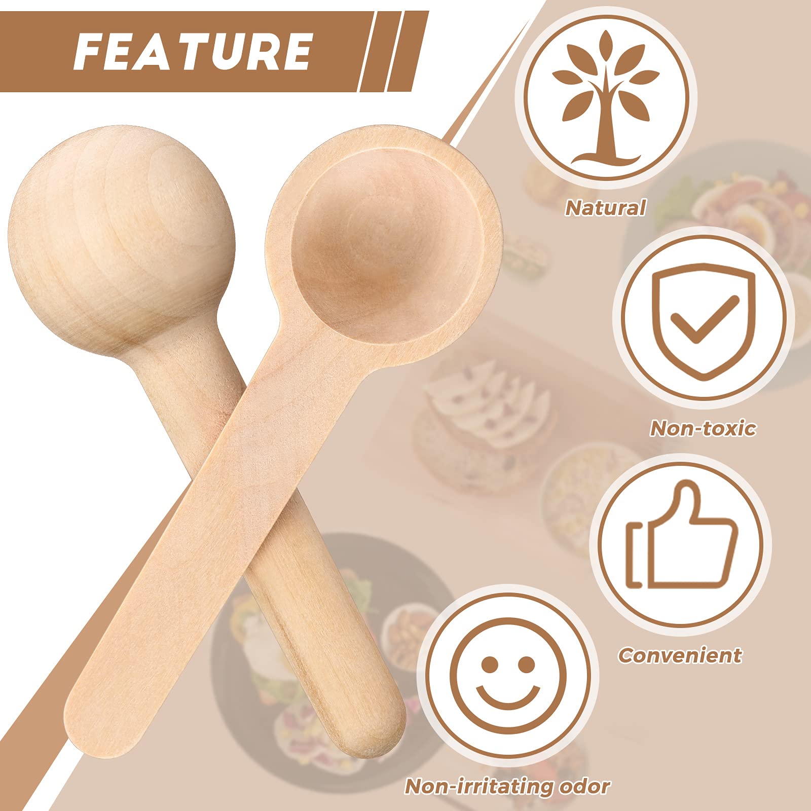 Patelai Mini Wooden Spoons Small Wooden Spoons Condiments Spoons Bulk Tiny Spice Jars Spoons For Coffee Condiment Honey Teas Sug