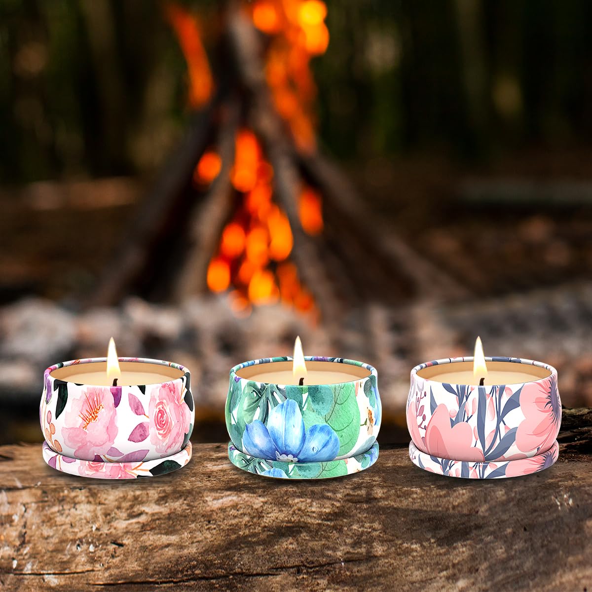 Scented Candles Gift Sets of 3, Stress Relief Candles for Home Scented, Natural Soy Wax Aromatherapy Candle, Burning Long Lastin