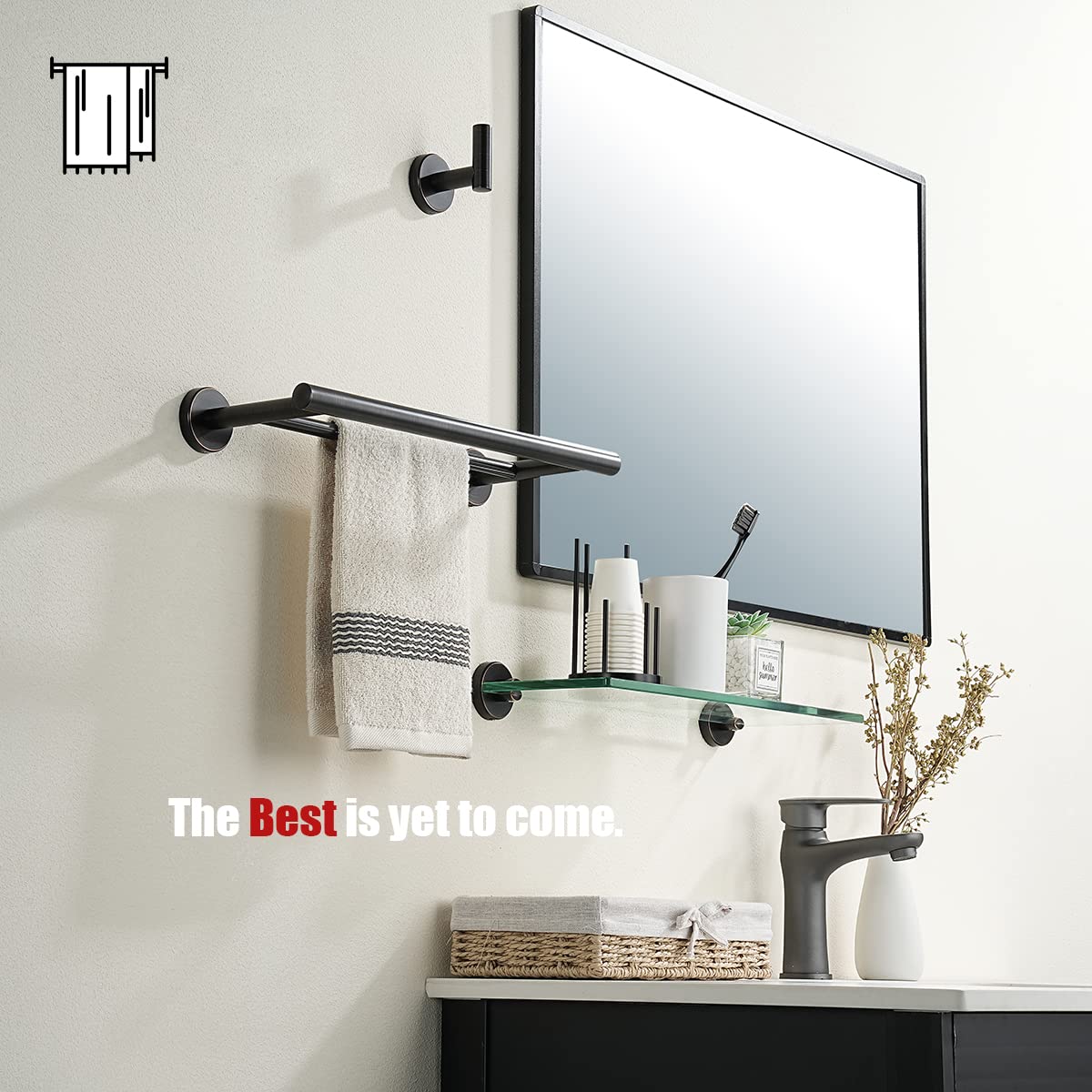 Jqk Double Towel Bar Oil Rubbed Bronze, 12 Inch 304 Stainless Steel Thicken 0.8Mm Towel Rack Holder For Bathroom Washcloths And