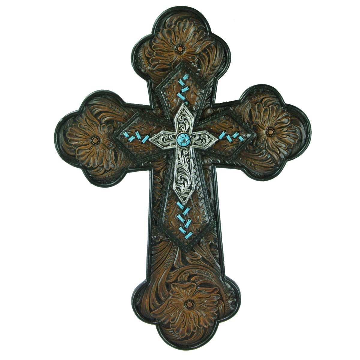 LL Home Cross Layered Brown Flower