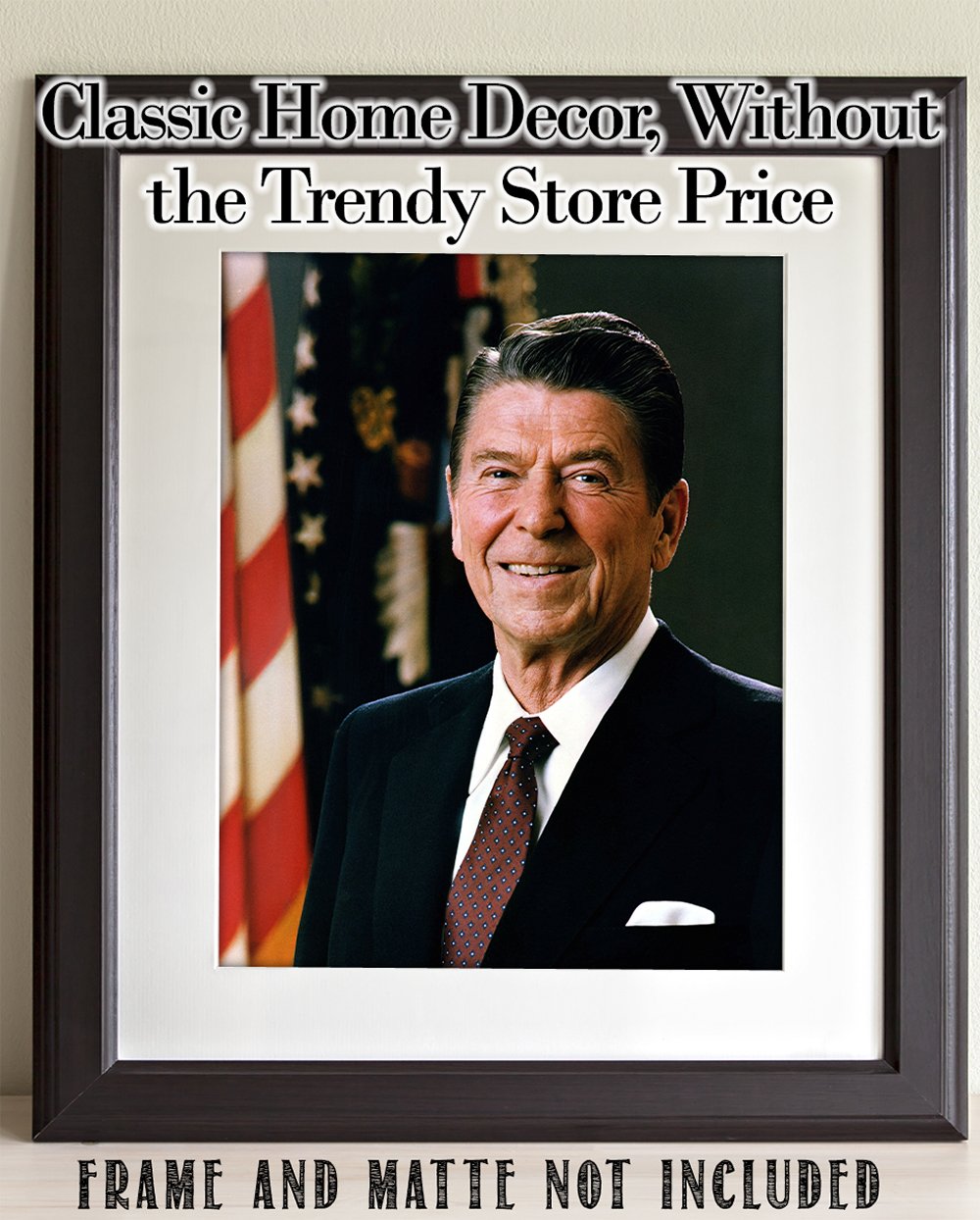 President Ronald Reagan Photograph - Official Portrait - 11x14 Unframed Art Print Picture - Patriotic Gift and Decor Under $15